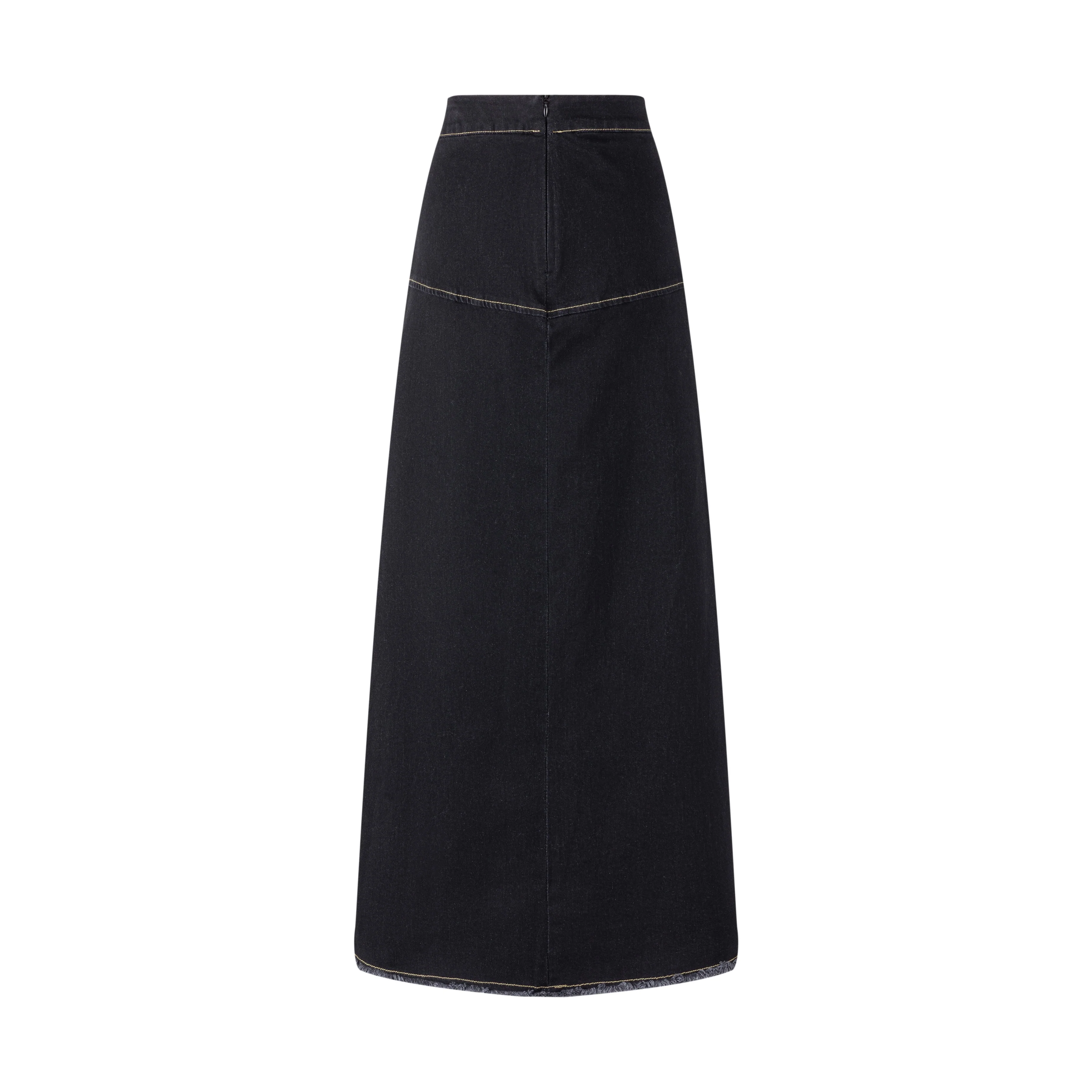 3 Button Denim Skirt-Black Denim - Image 3