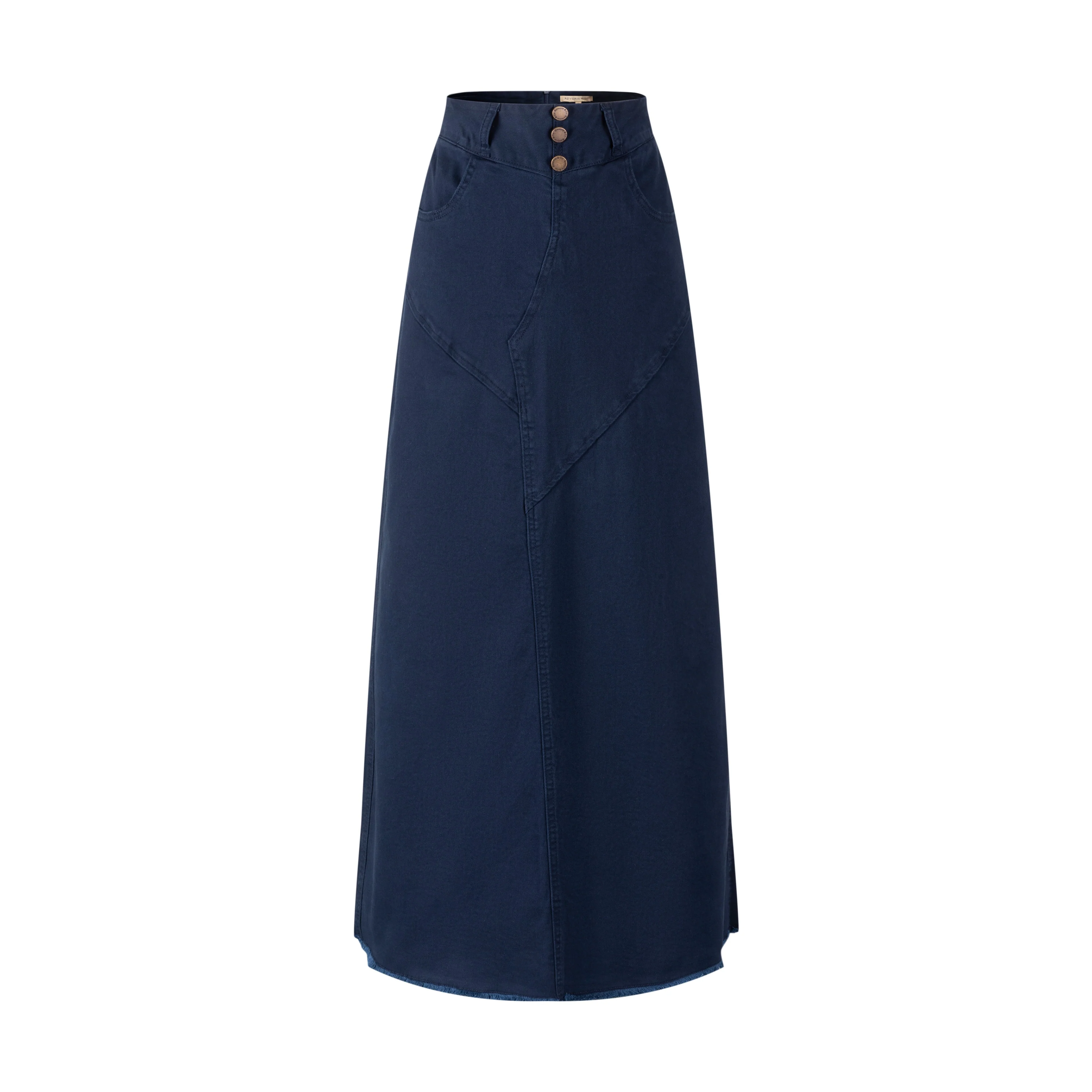 3 Button Denim Skirt - Midnight - Image 3