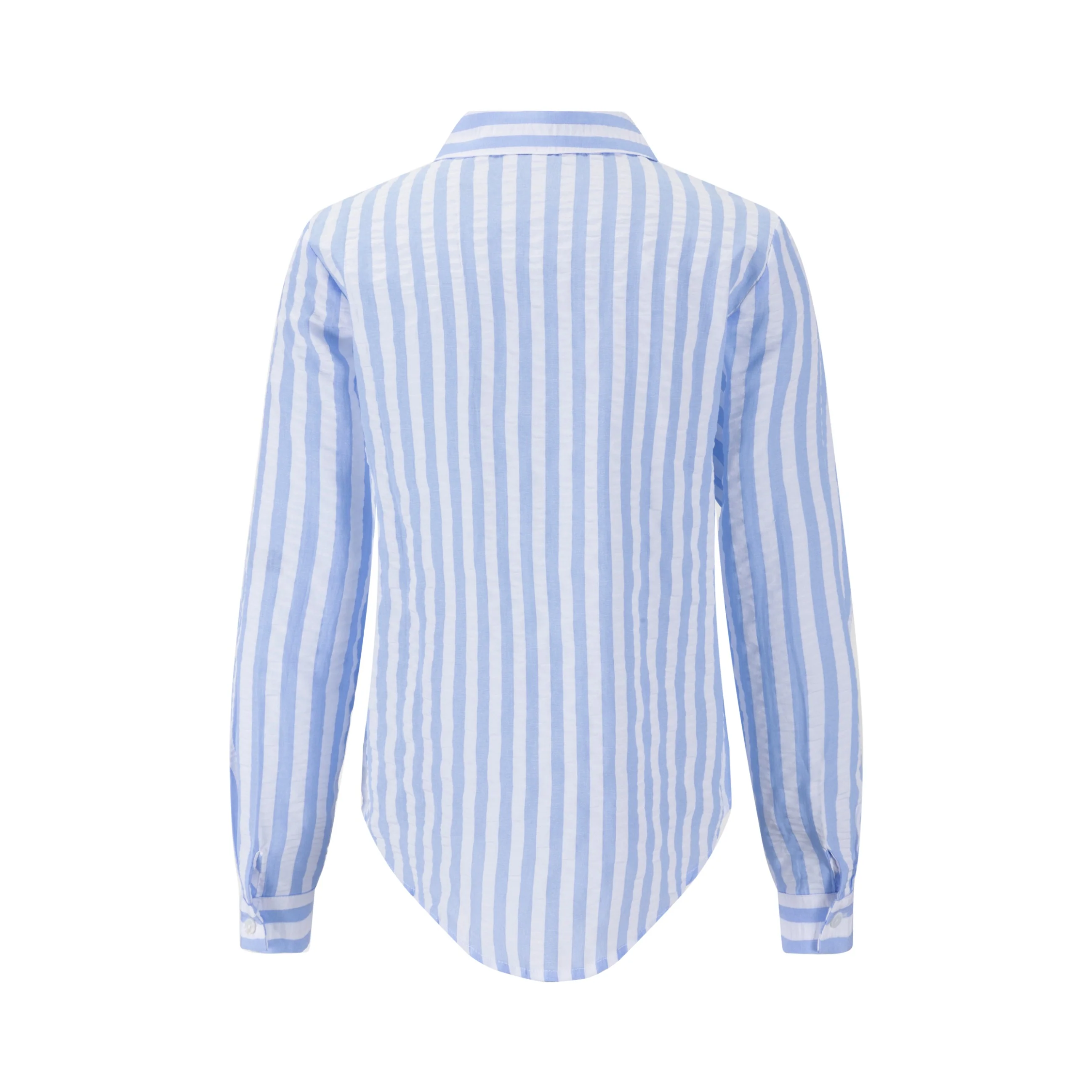99 Patch Blue And Ivory Striped Shirt - Image 3