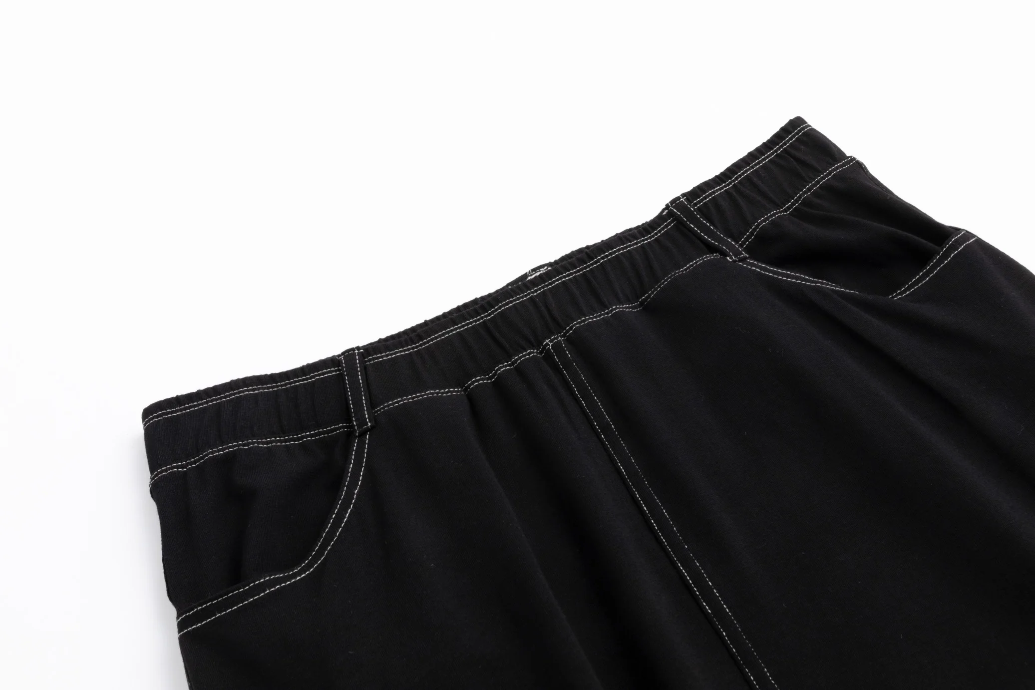 Acid Wash Stitched Cargo Skirt - Black - Image 4