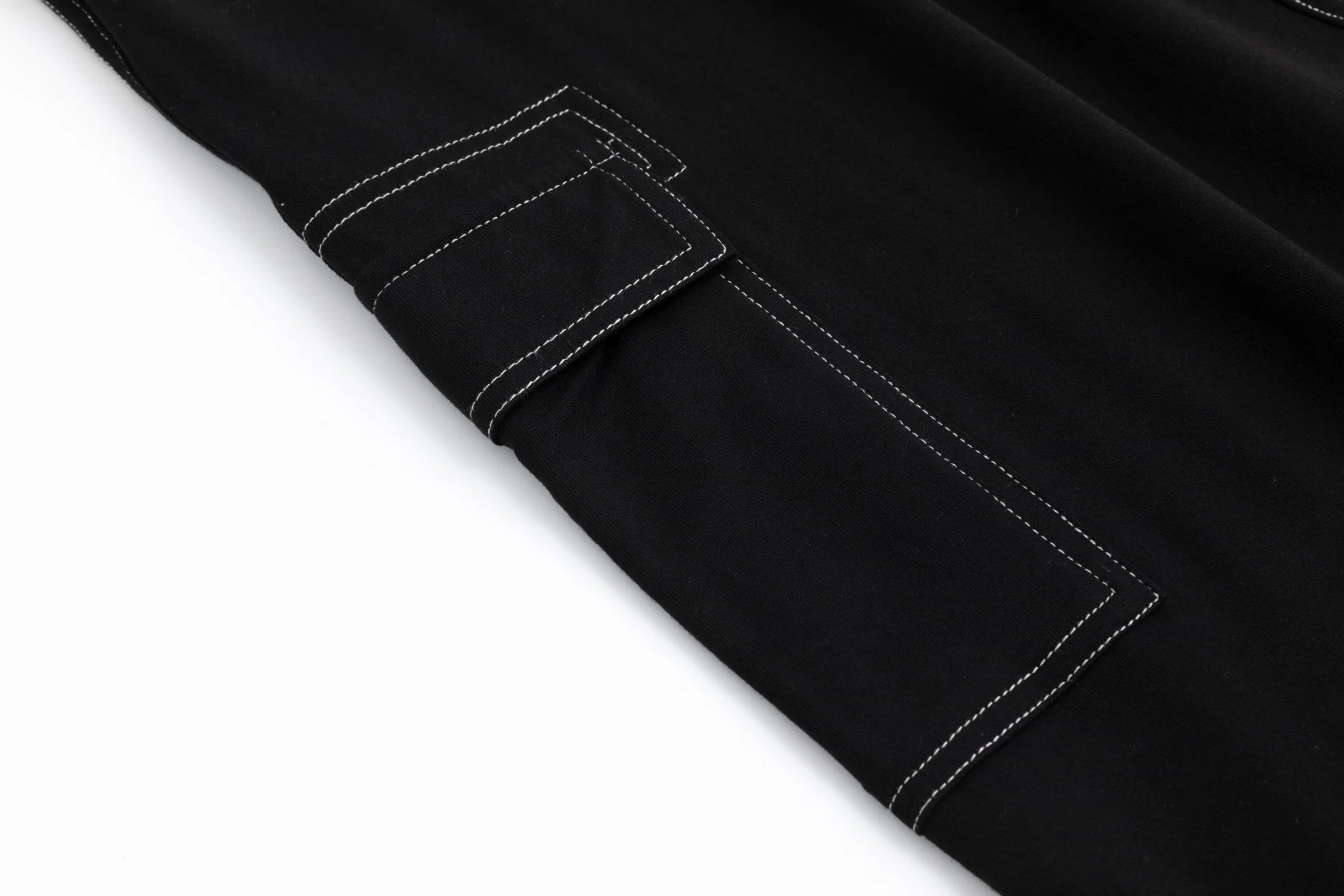 Acid Wash Stitched Cargo Skirt - Black - Image 6