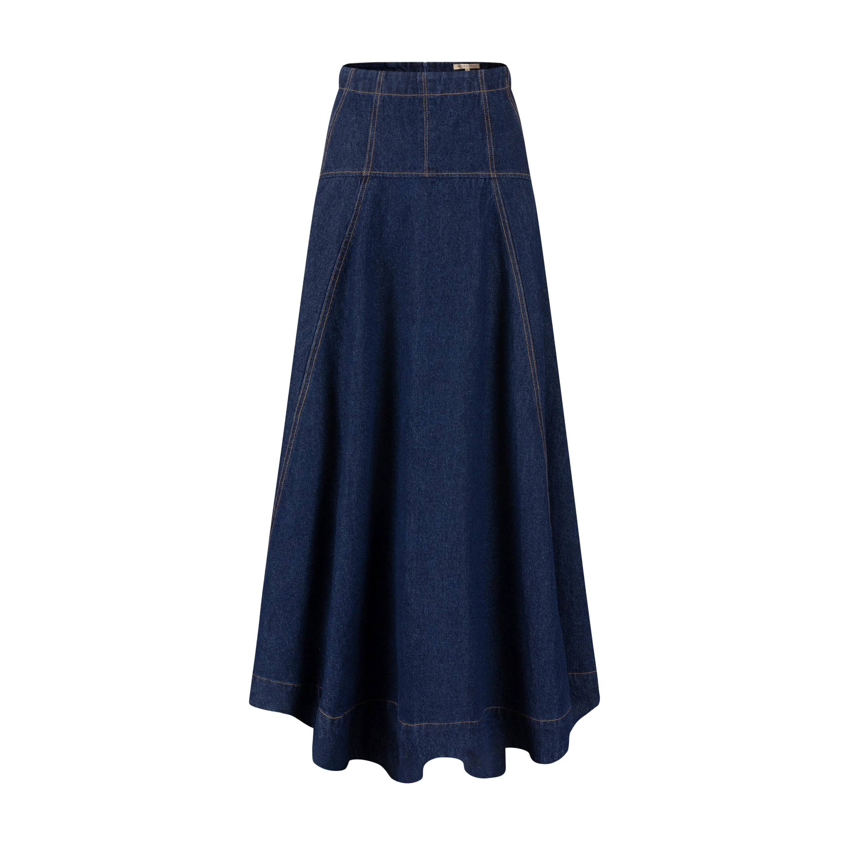 Aline Circle Skirt- Denim - Dark Blue - Image 3