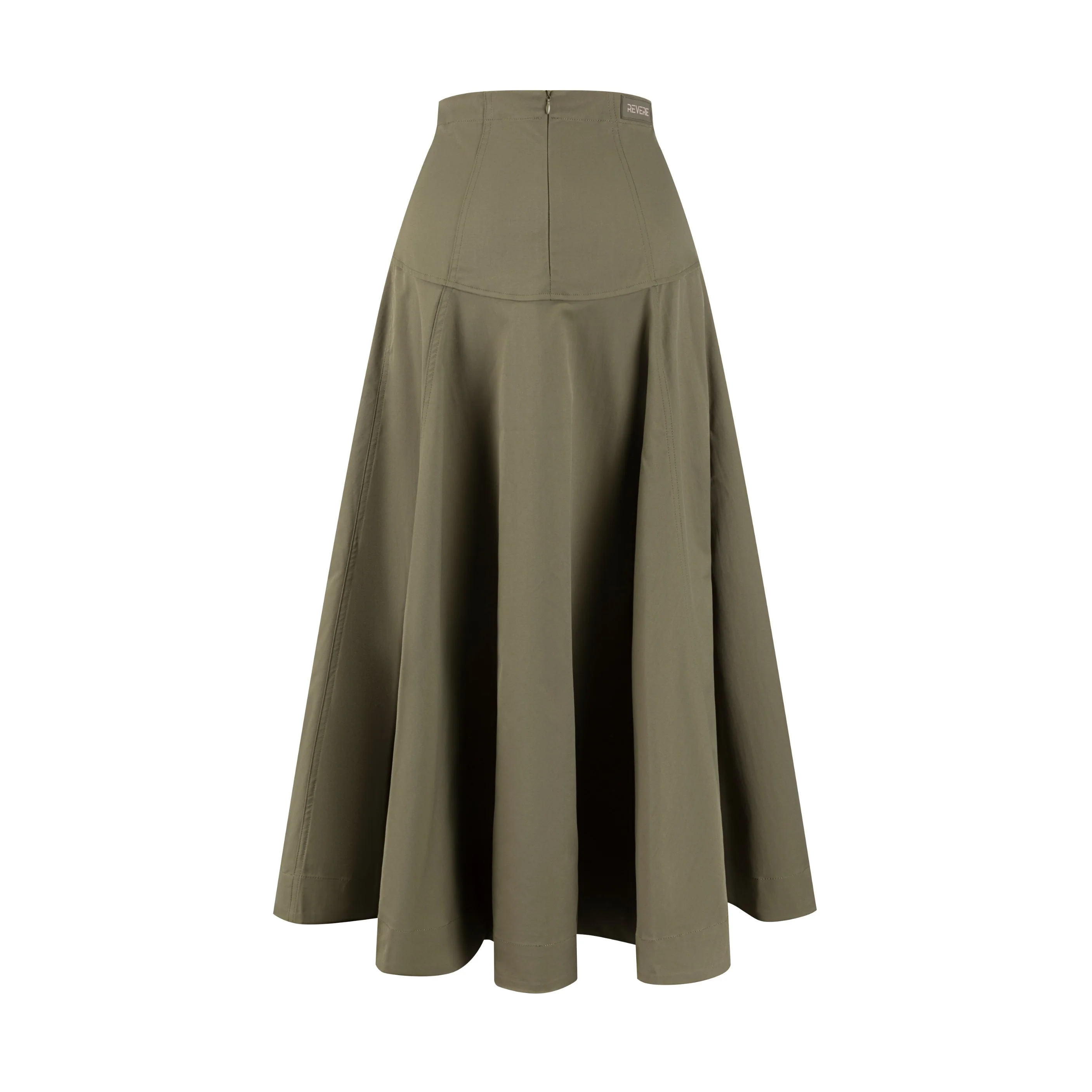 Aline Circle Skirt - Green Moss - Image 4
