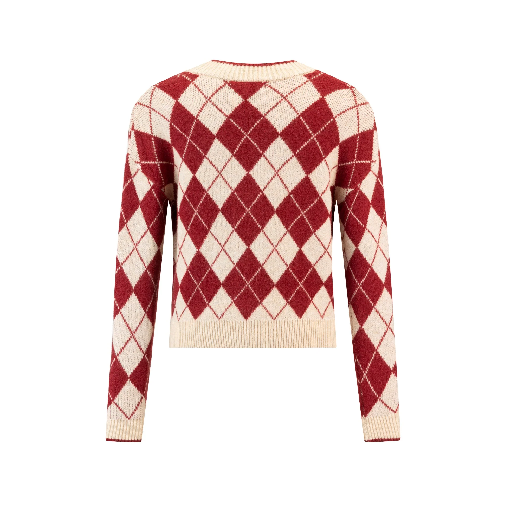 Argyle Knit Cardigan - Image 3