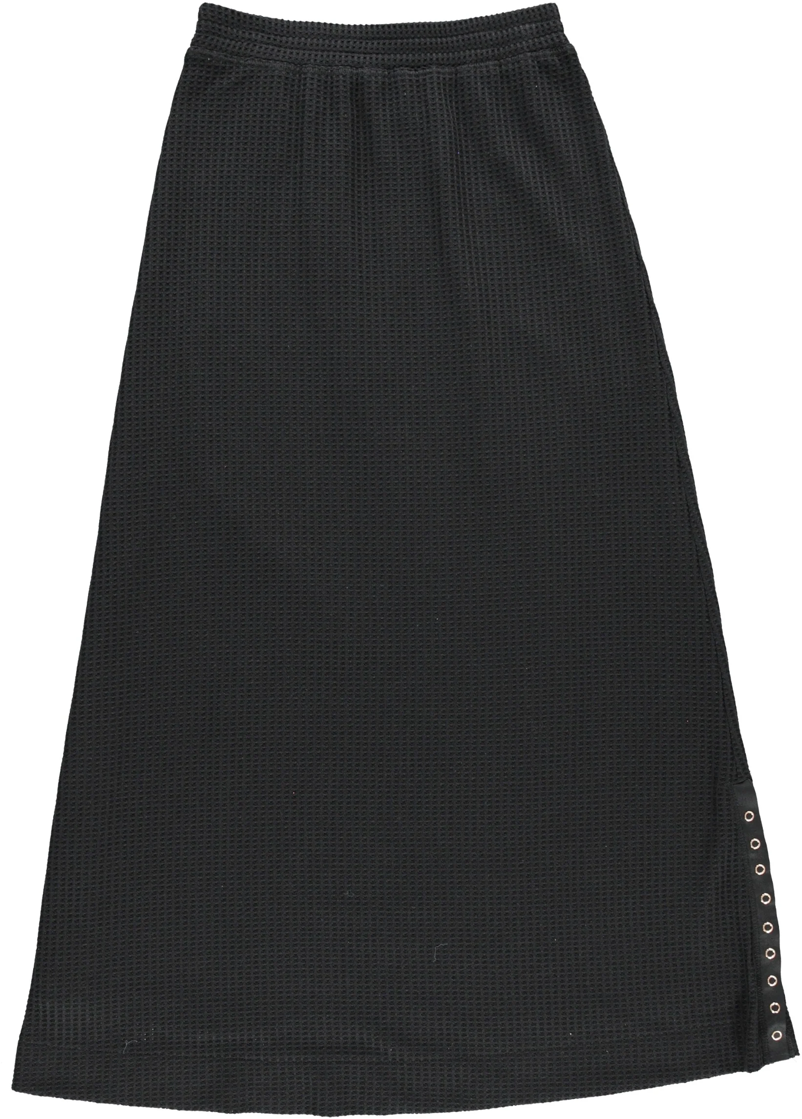 Black Waffle Knit Skirt - Image 2