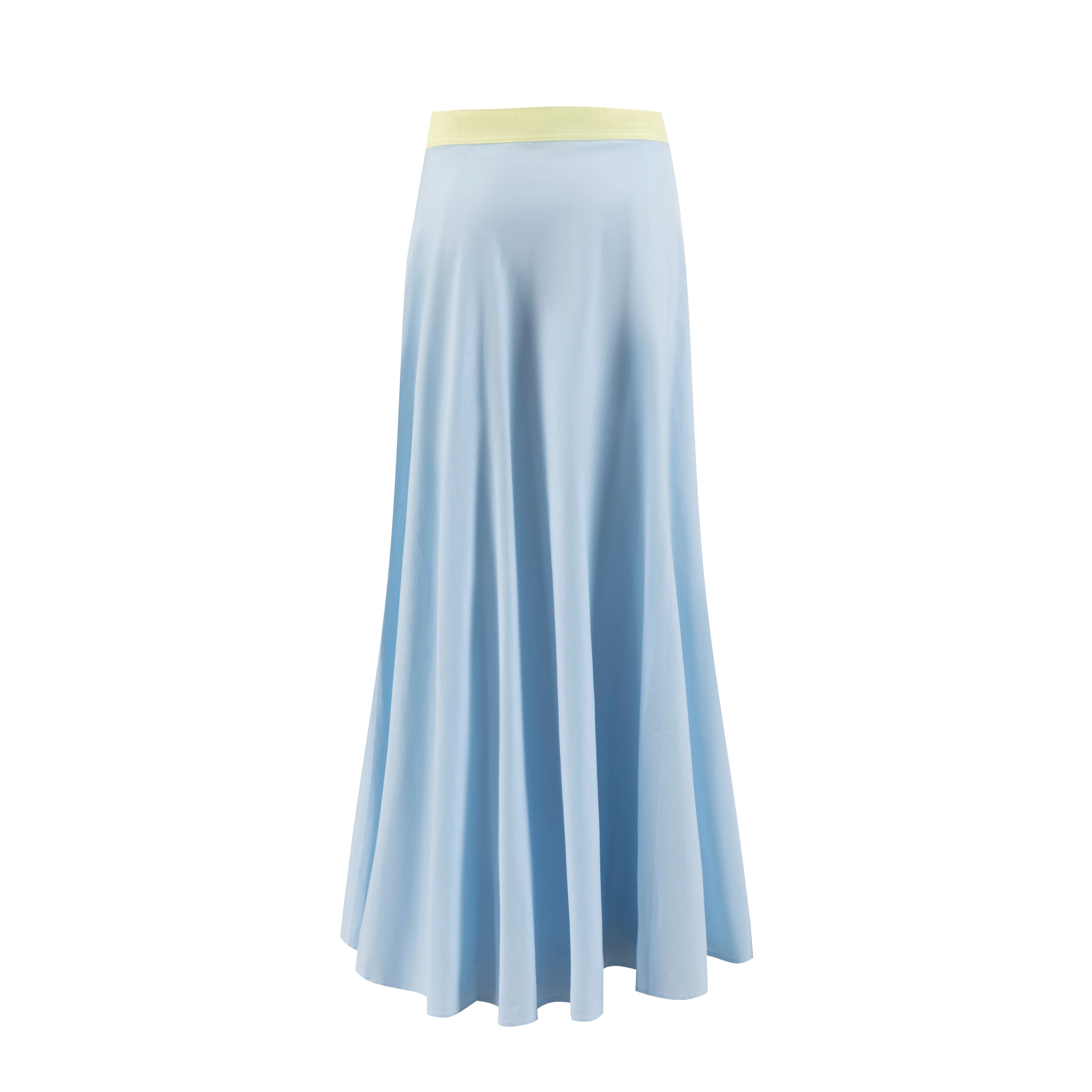 Banded Flair Skirt - Blue/Pear - Image 2