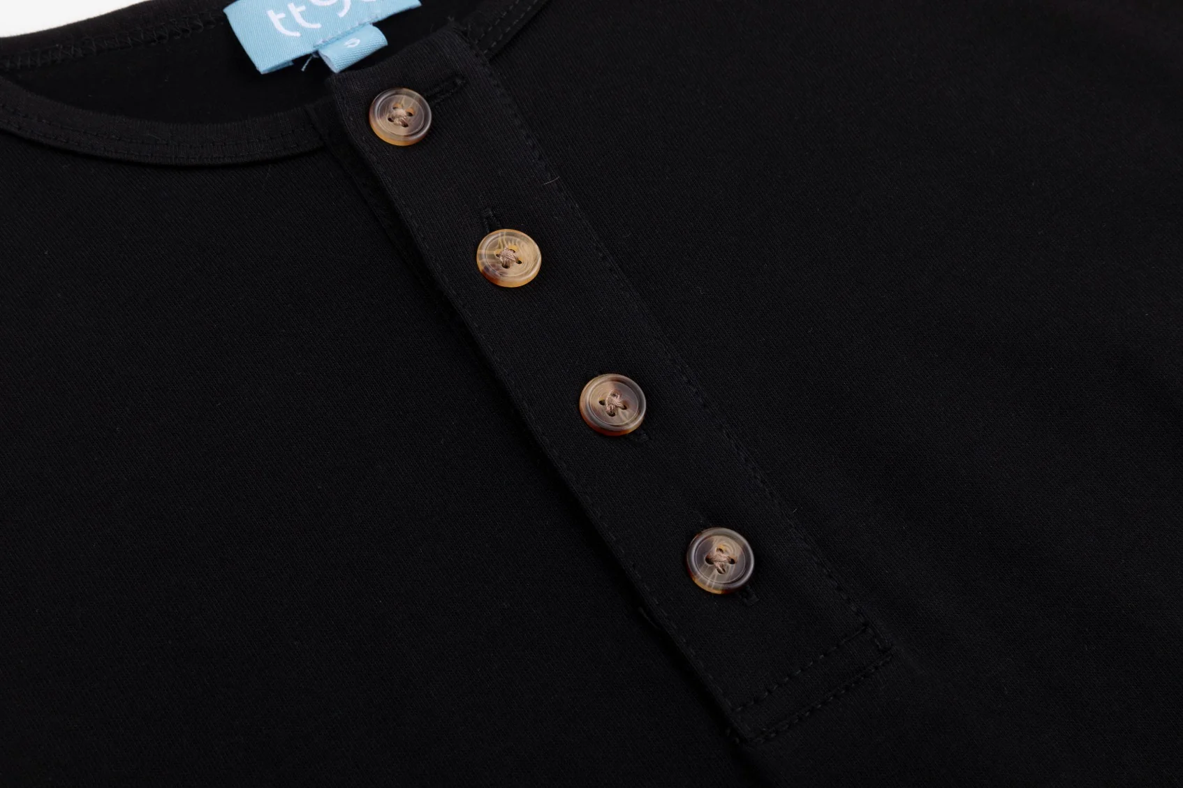 Basic Placket Dolman - Black - Image 4