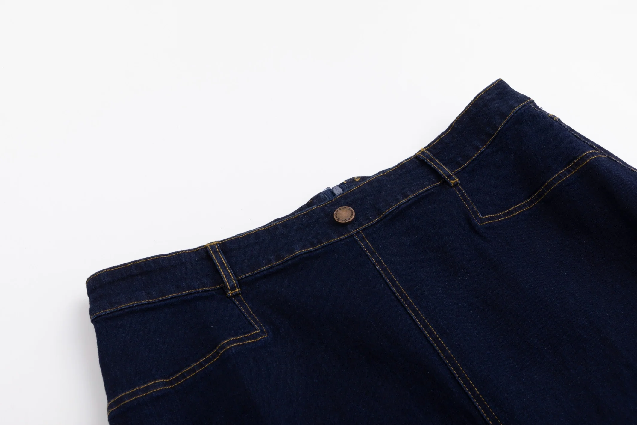 Basic Pocket Skirt Denim - Dark Blue - Image 5