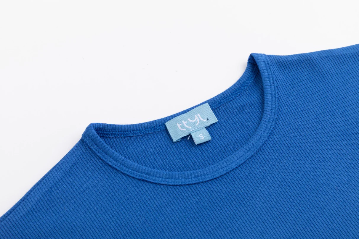 Basic Ribbed Tee - Blueberry - Image 4