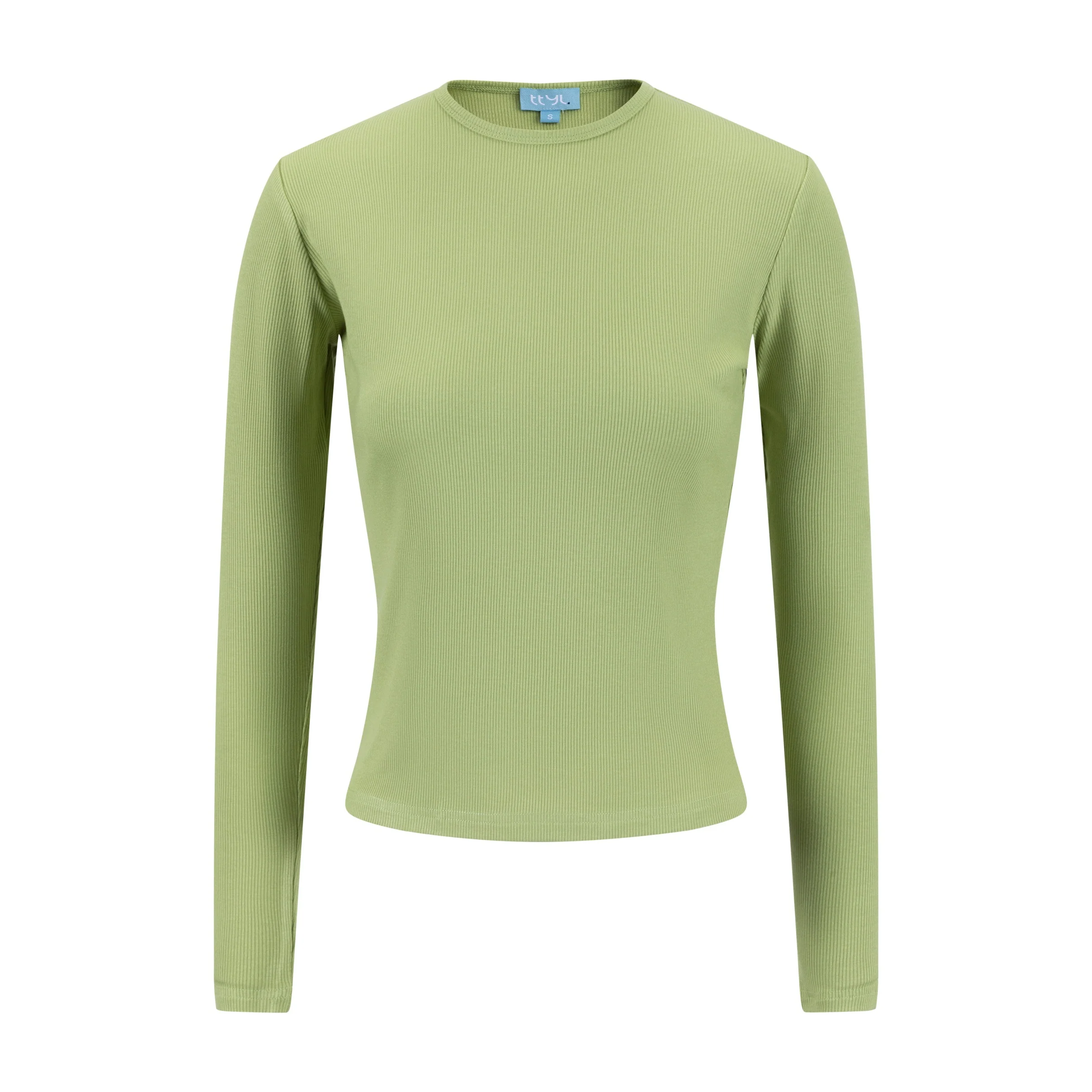Basic Ribbed Tee - Matcha - Image 2
