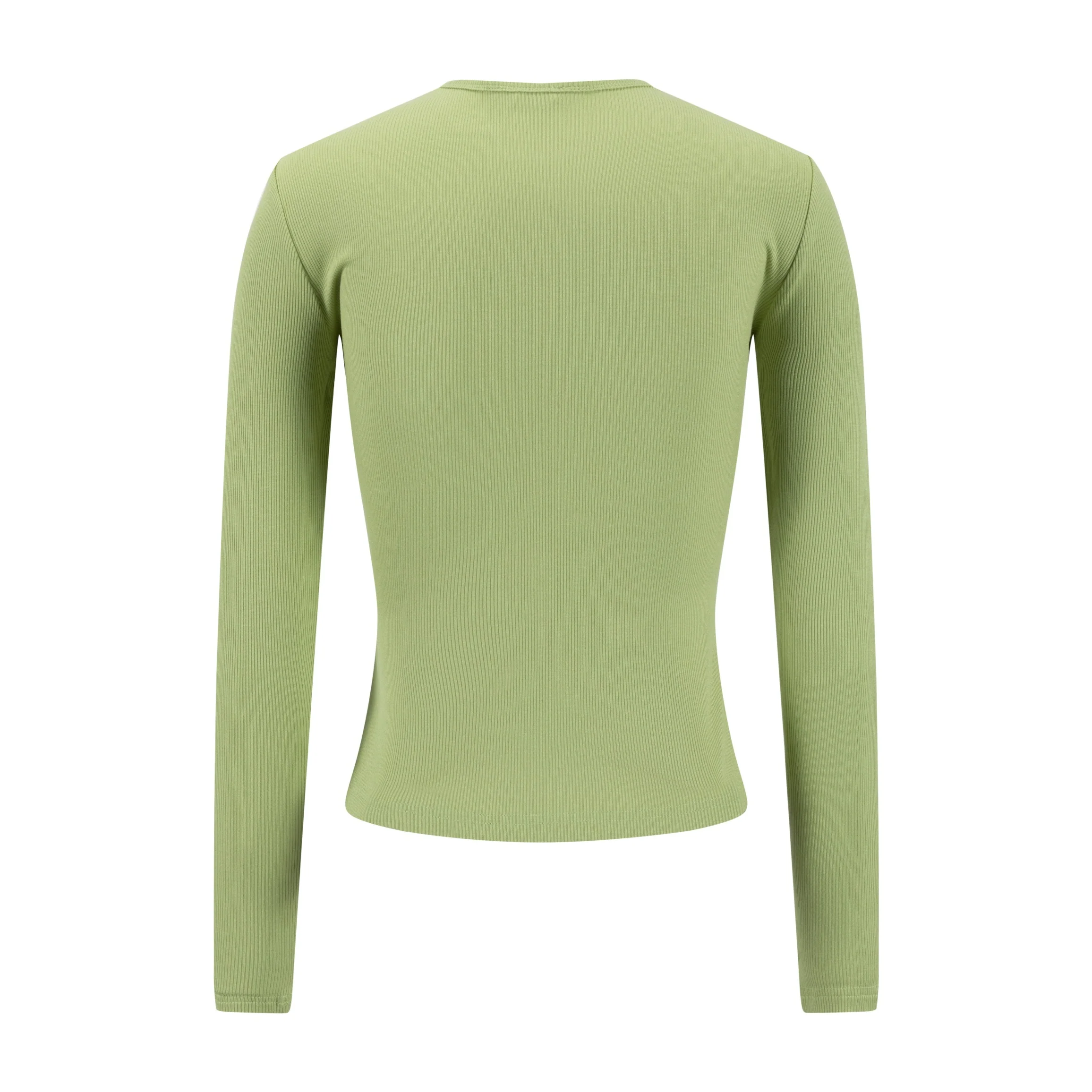 Basic Ribbed Tee - Matcha - Image 3