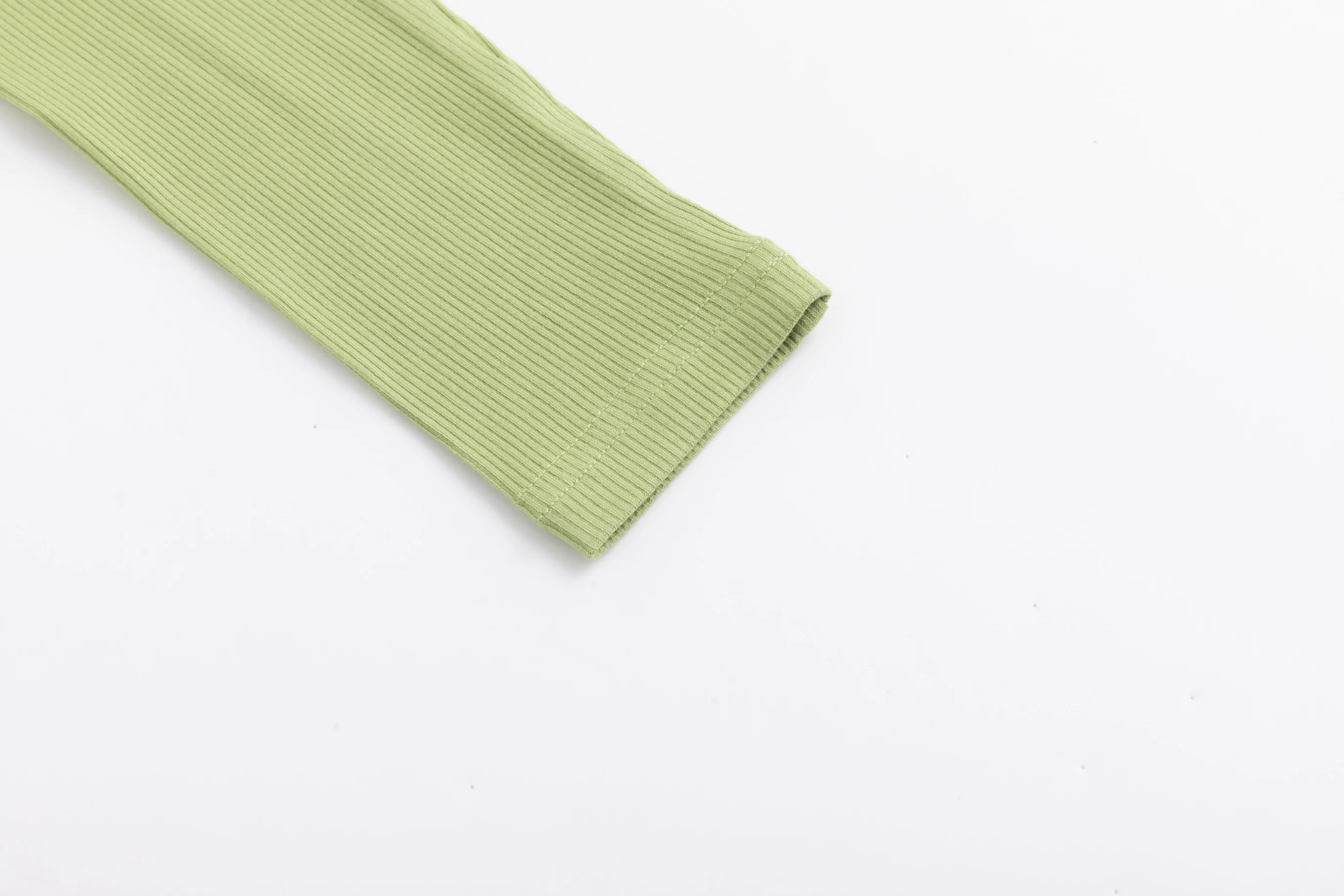 Basic Ribbed Tee - Matcha - Image 5