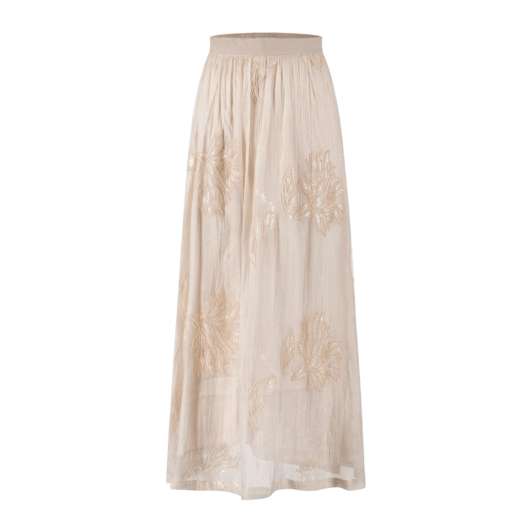 Beige Beaded Detailed Skirt - Image 7