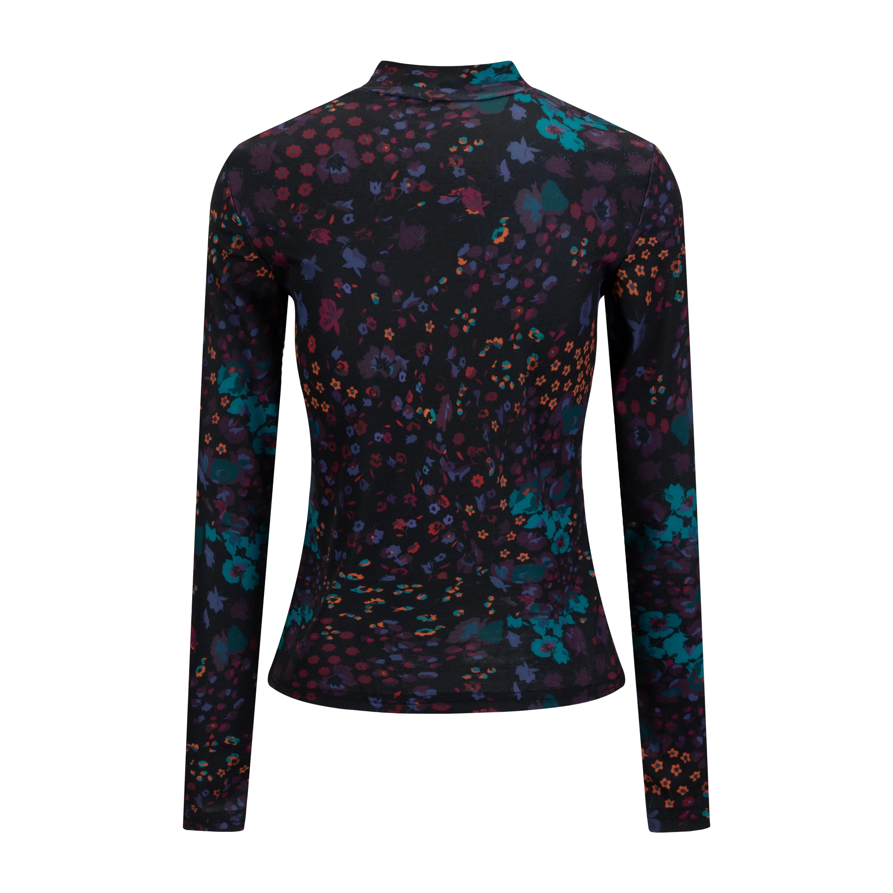 Black And Purple Multi Floral Print Top - Image 3