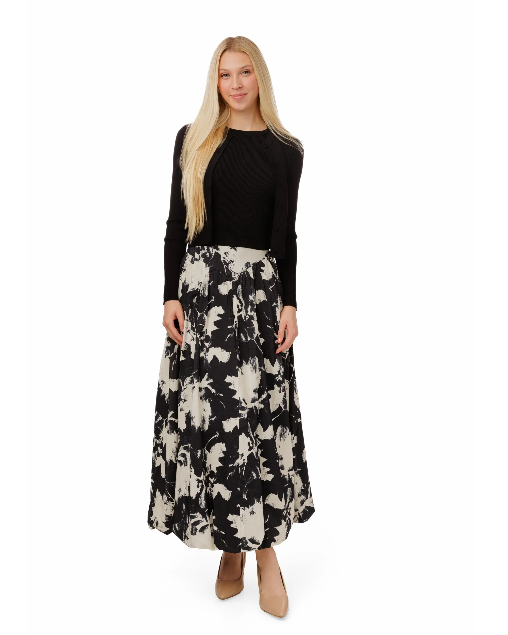 Black And White Bubble Skirt - Image 2
