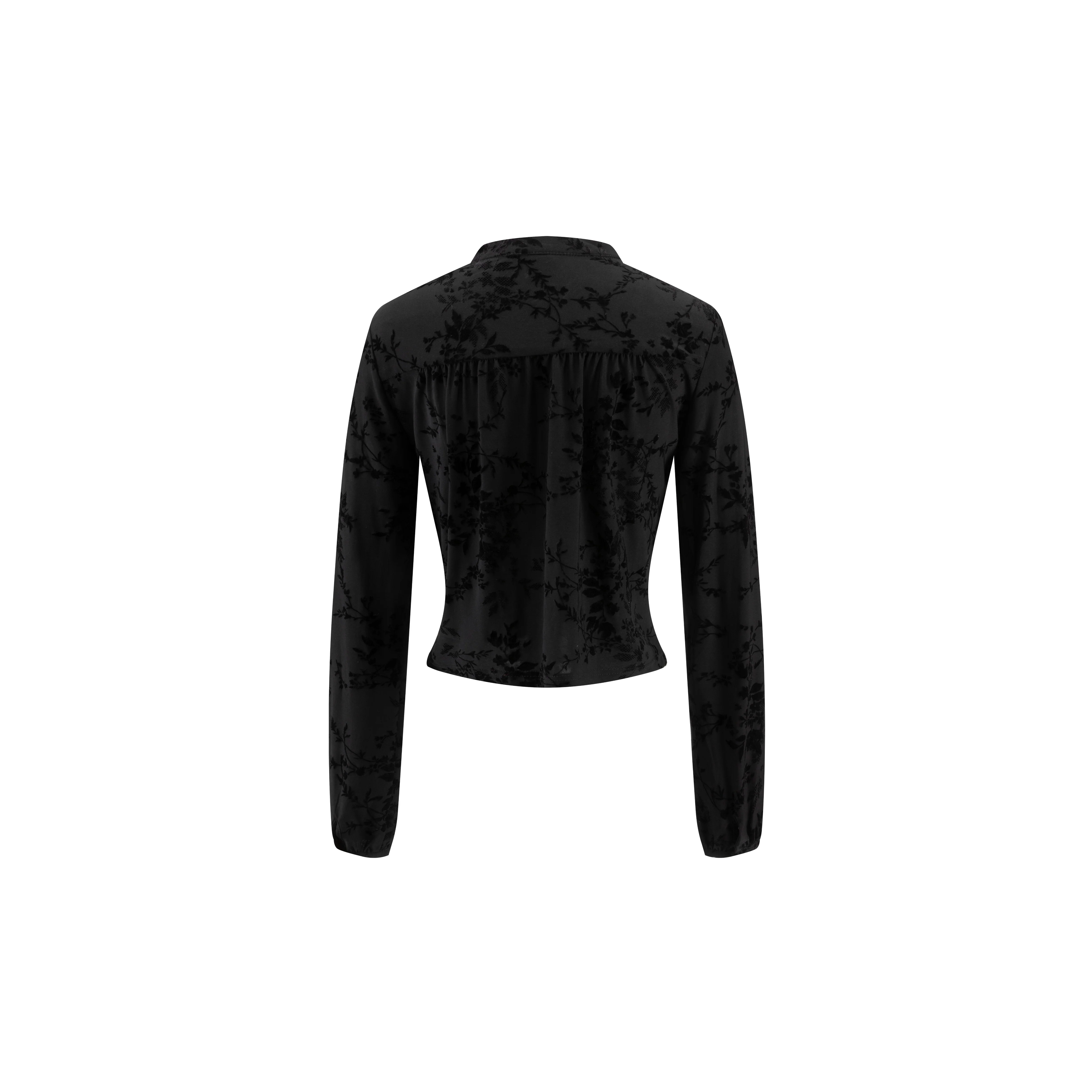 Black Base Green Zebra Stripe Velvet Top - Image 2