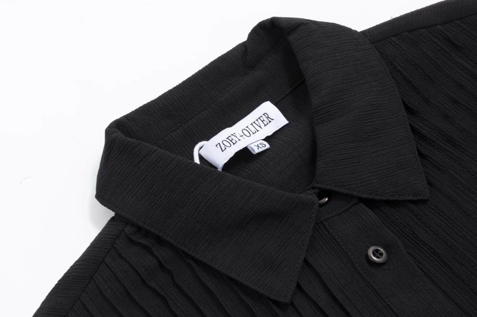 Black Chiffon Button Down Top - Image 5