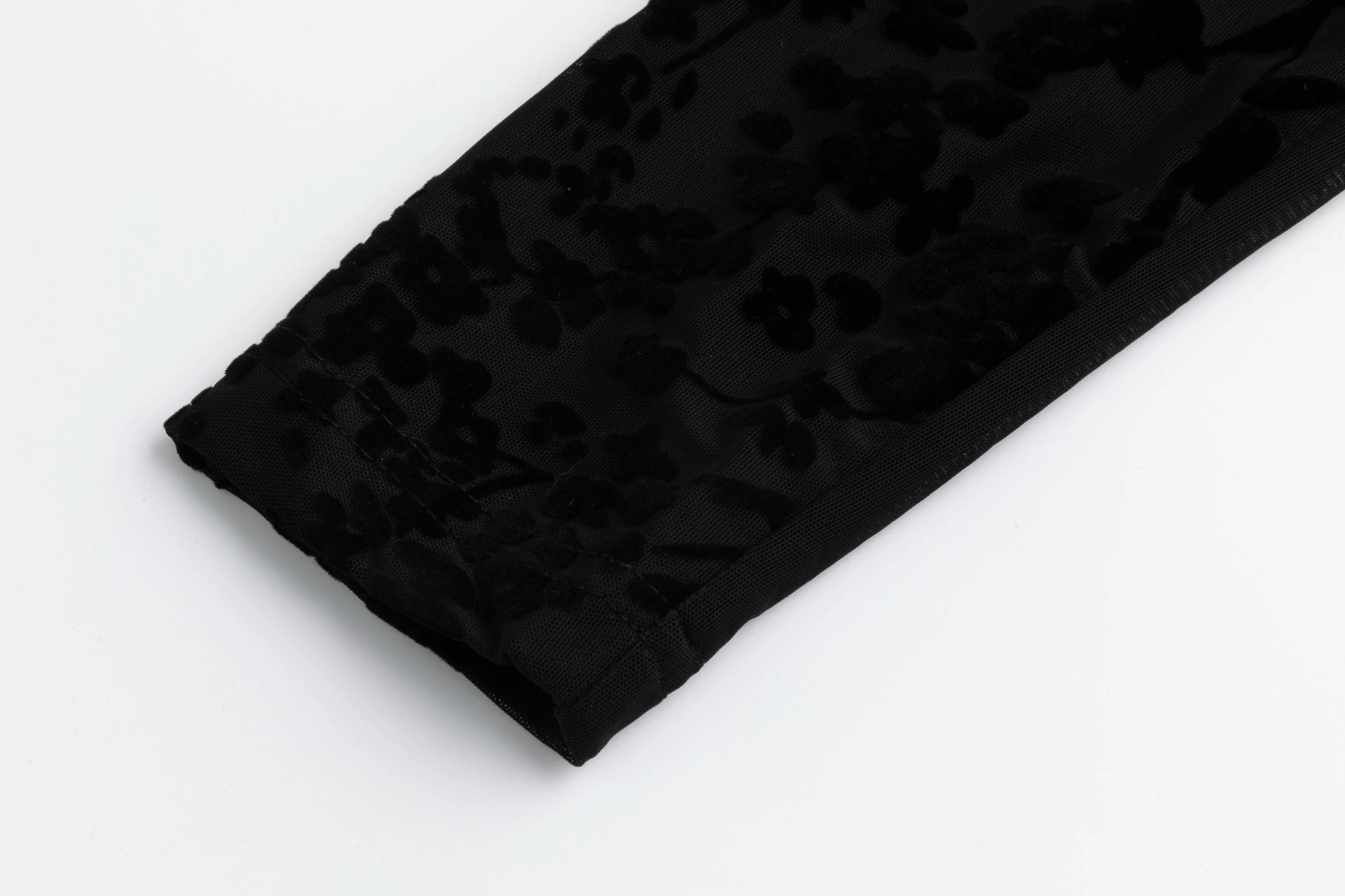 Black Cut Velvet Dress - Image 4
