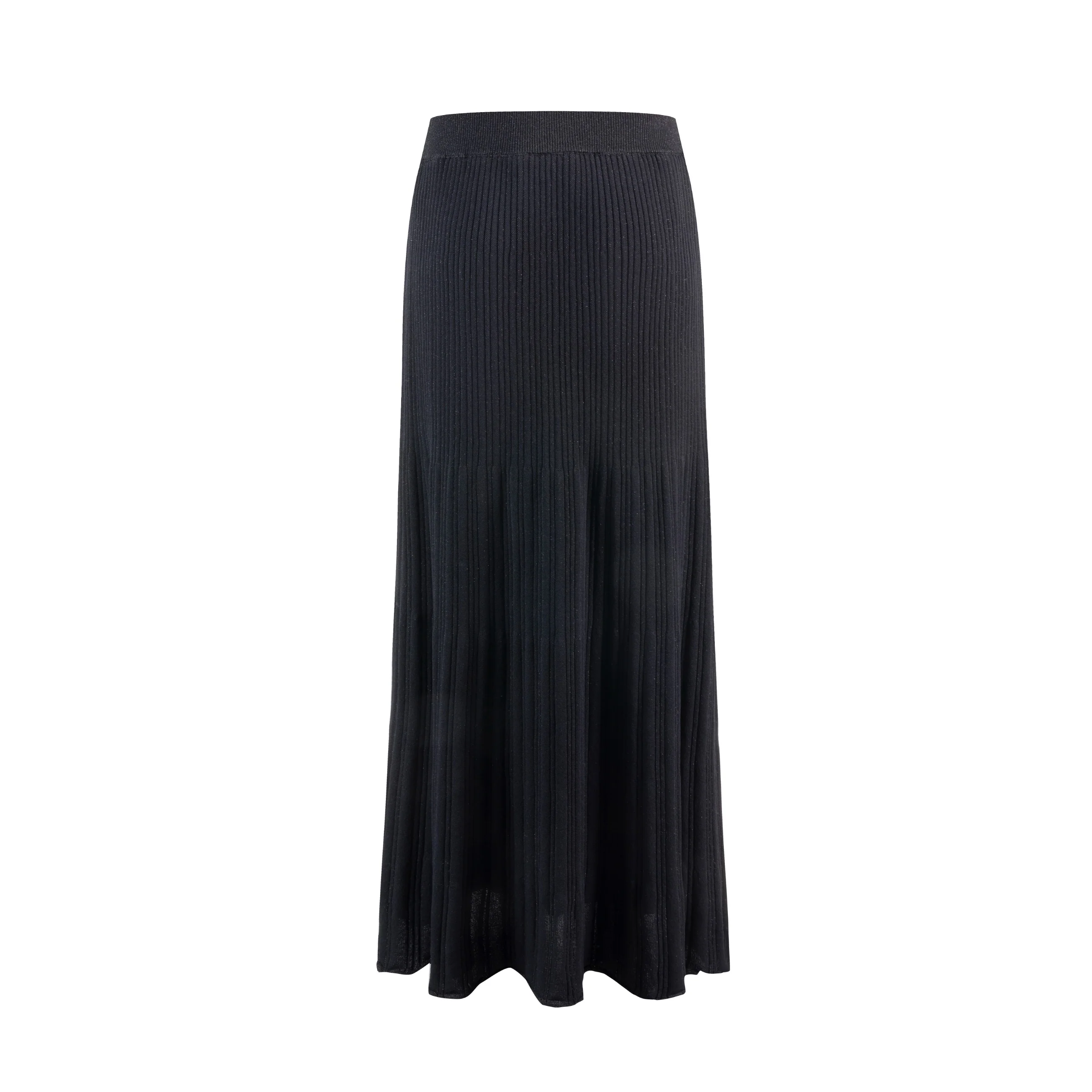 Black Metalic Button Down Skirt - Image 3