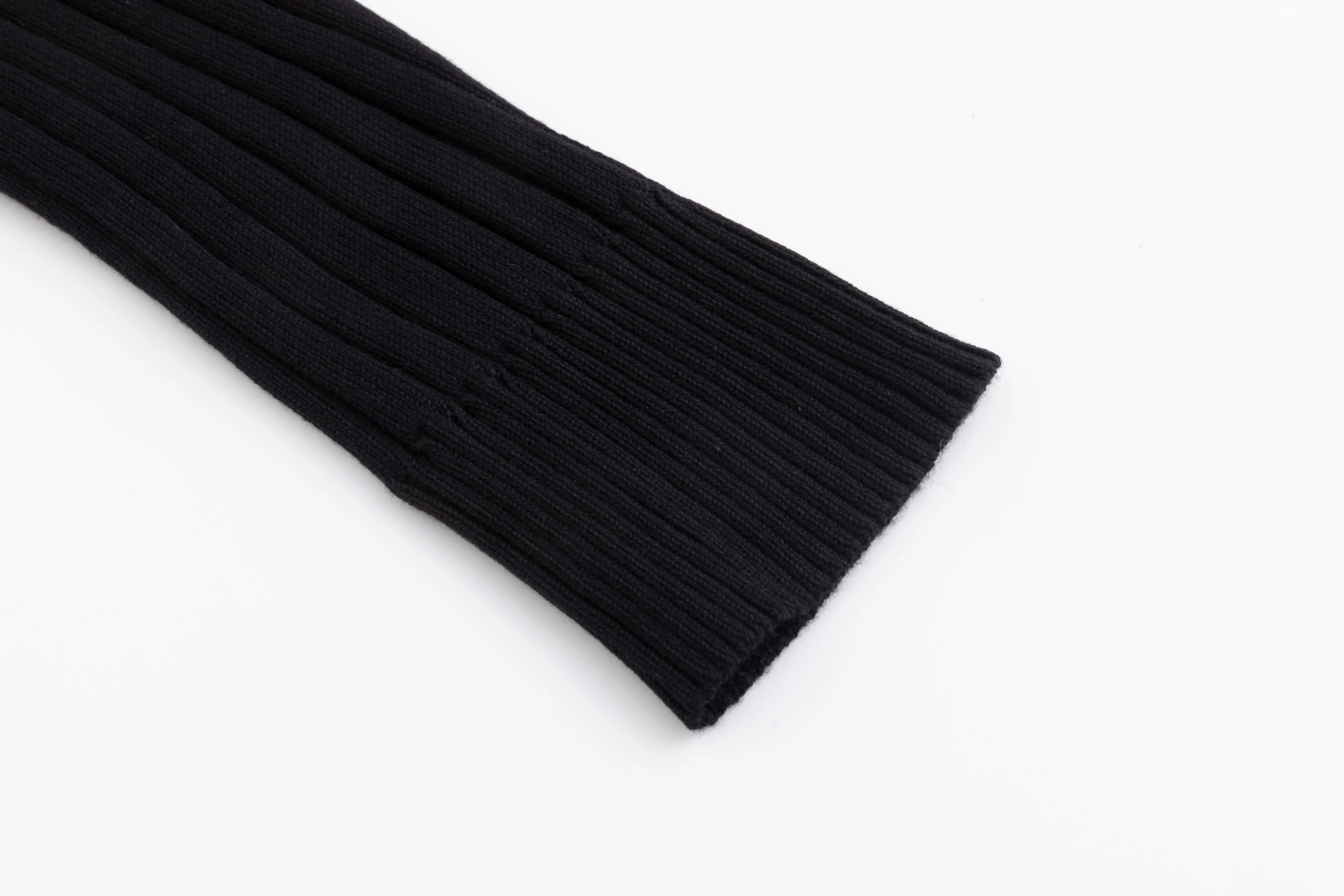Ribbed Knit Top With Pocket - Black - Image 6