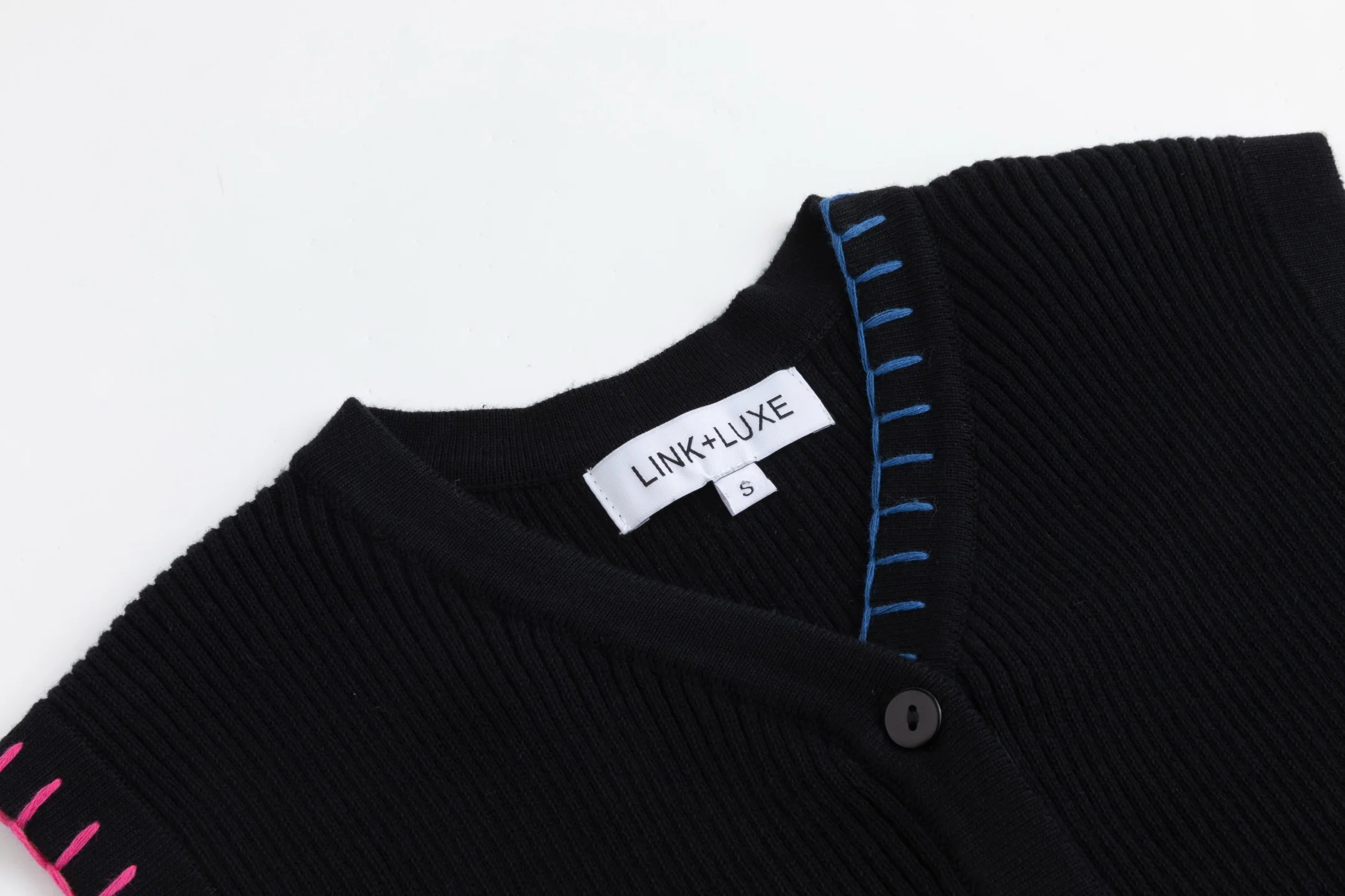 Black Ribbed Vest With Shredded Ribbing - Image 4