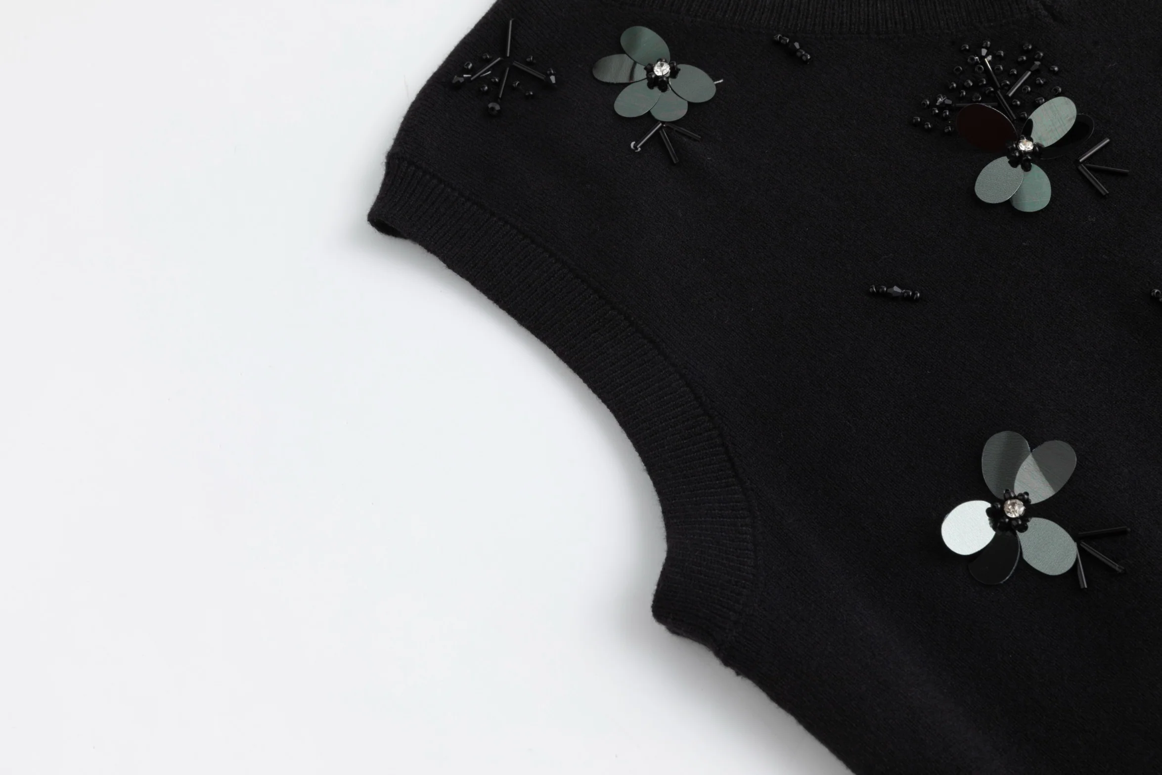 Black Sequin Vest - Image 4