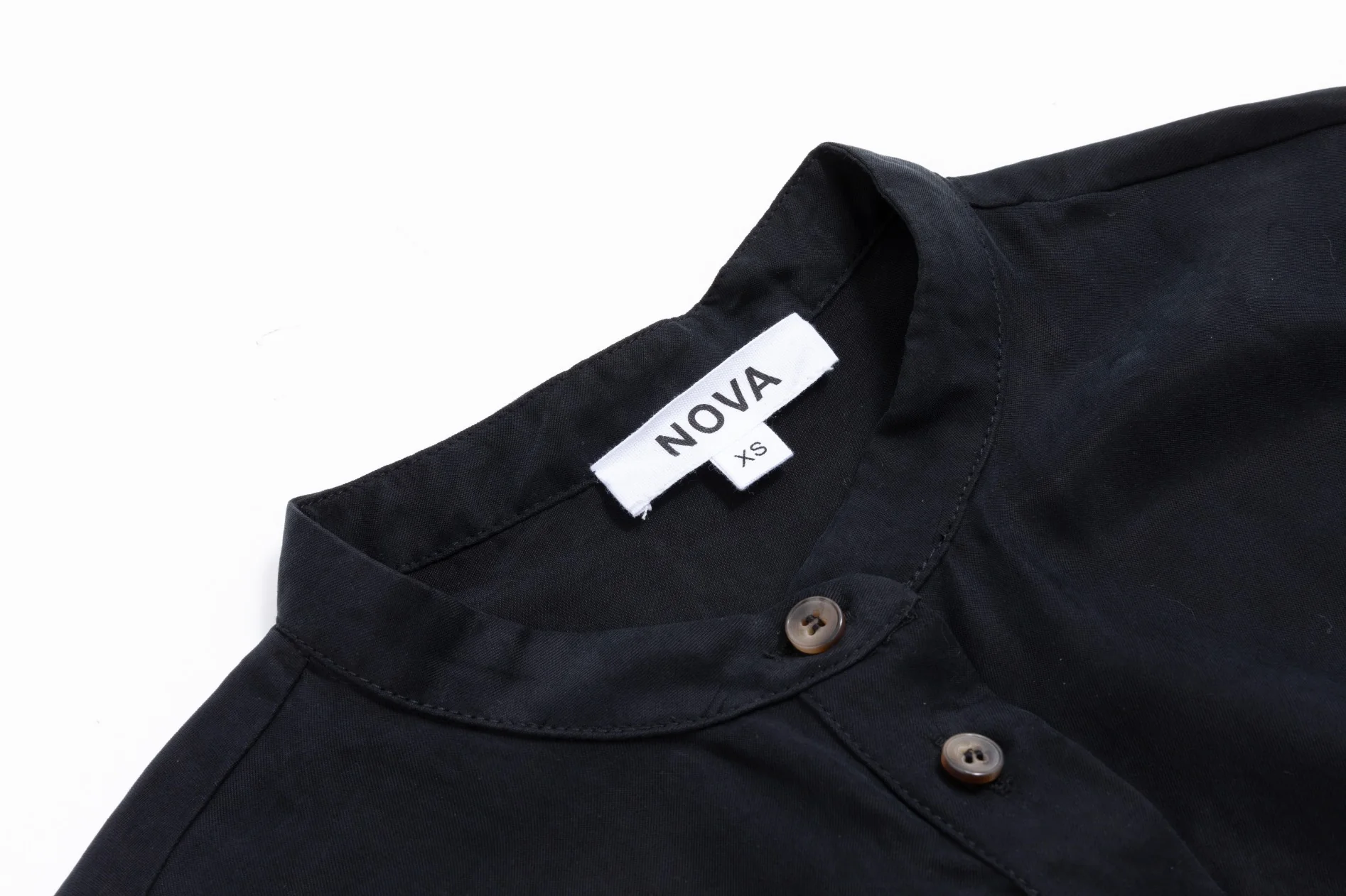 Suede Jumper with Tie Overlay - Black - Image 4