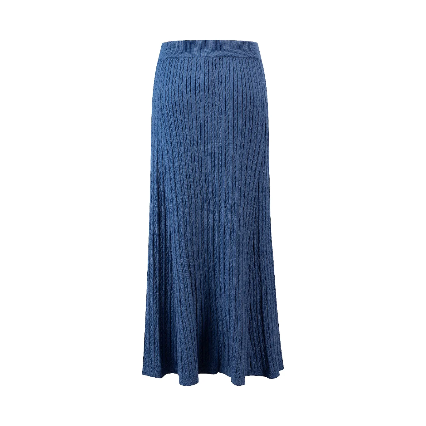 Cable Knit Skirt - Blue - Image 3