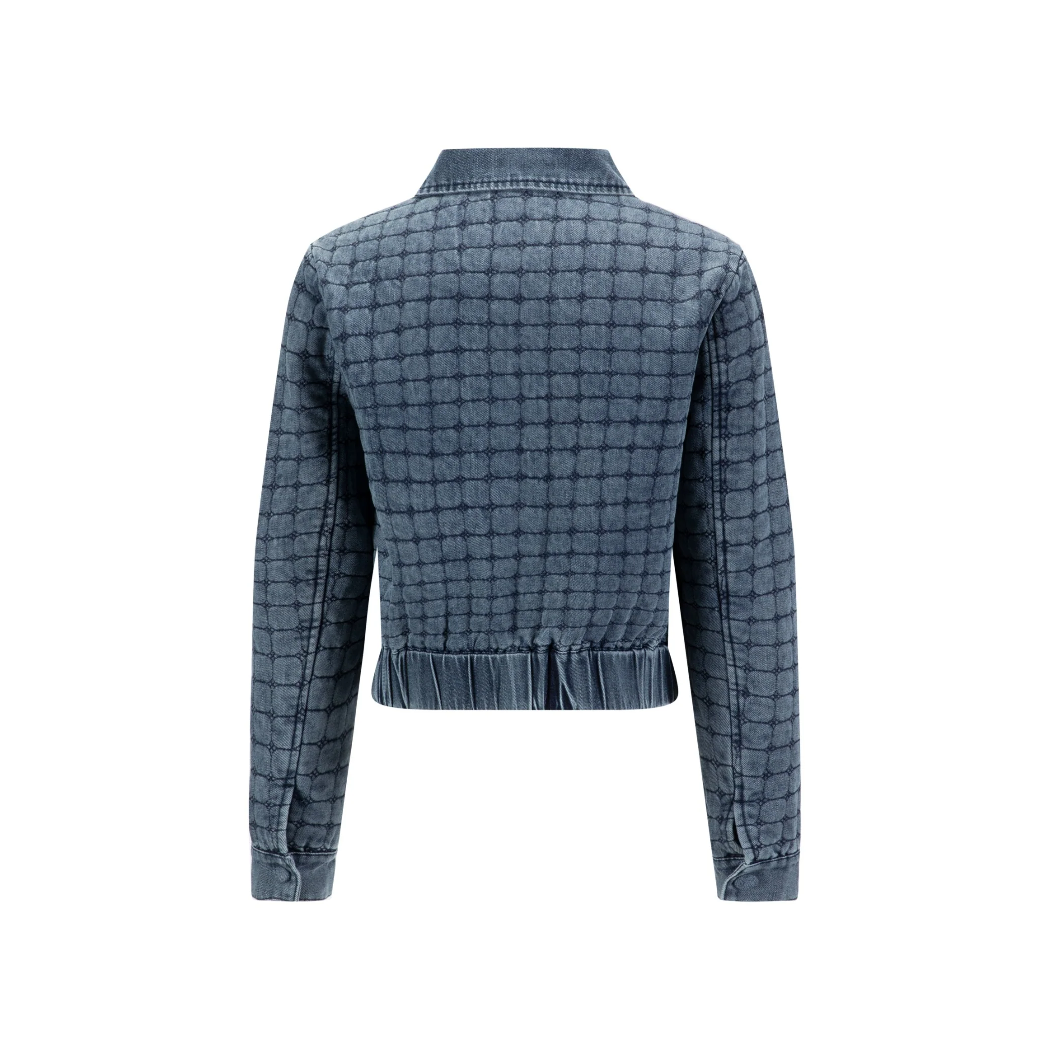 Blue Denim Quilted Jacket - Image 3