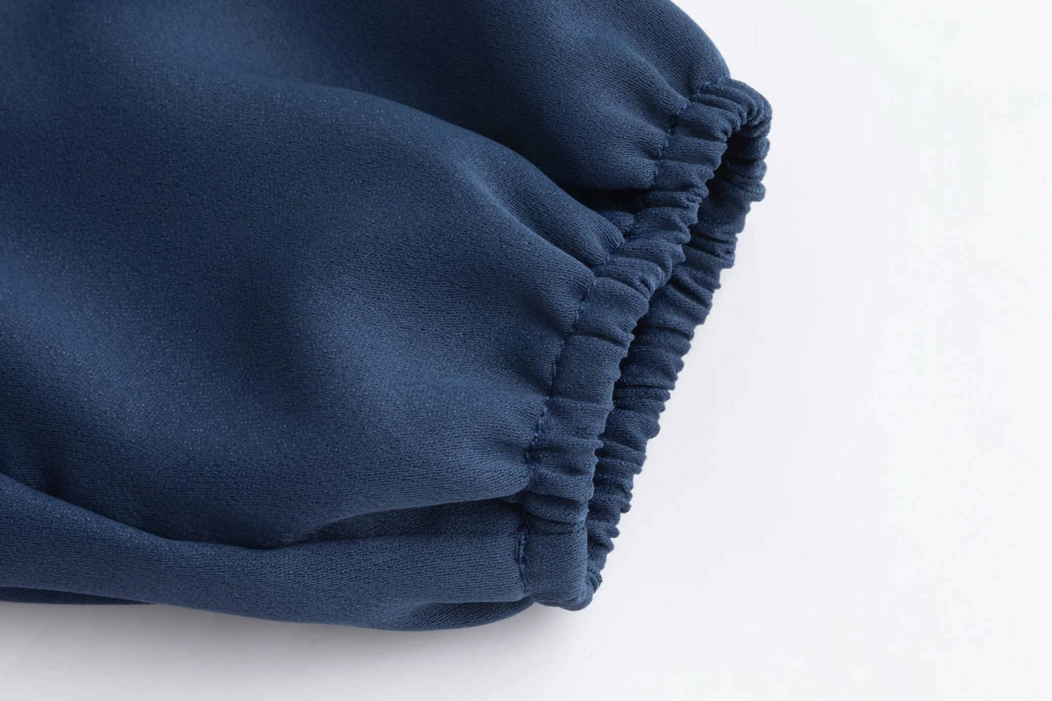 Blue Embroidered Dress With Knit Vest Overlay - Image 5