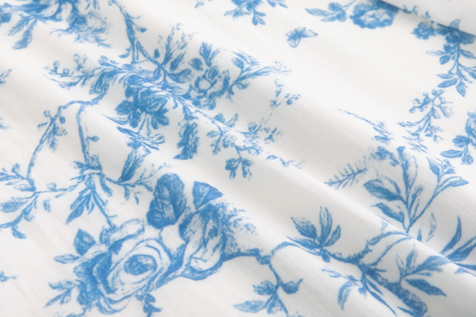 Blue Floral Overlay Dress - Image 4
