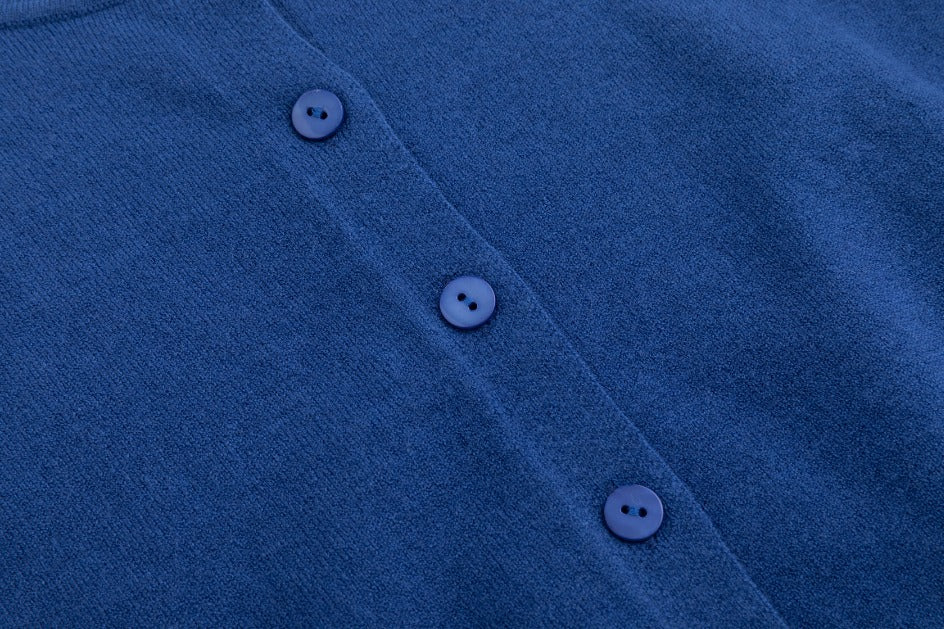 Bishop Sleeve Blue Knit Cardigan - Image 6