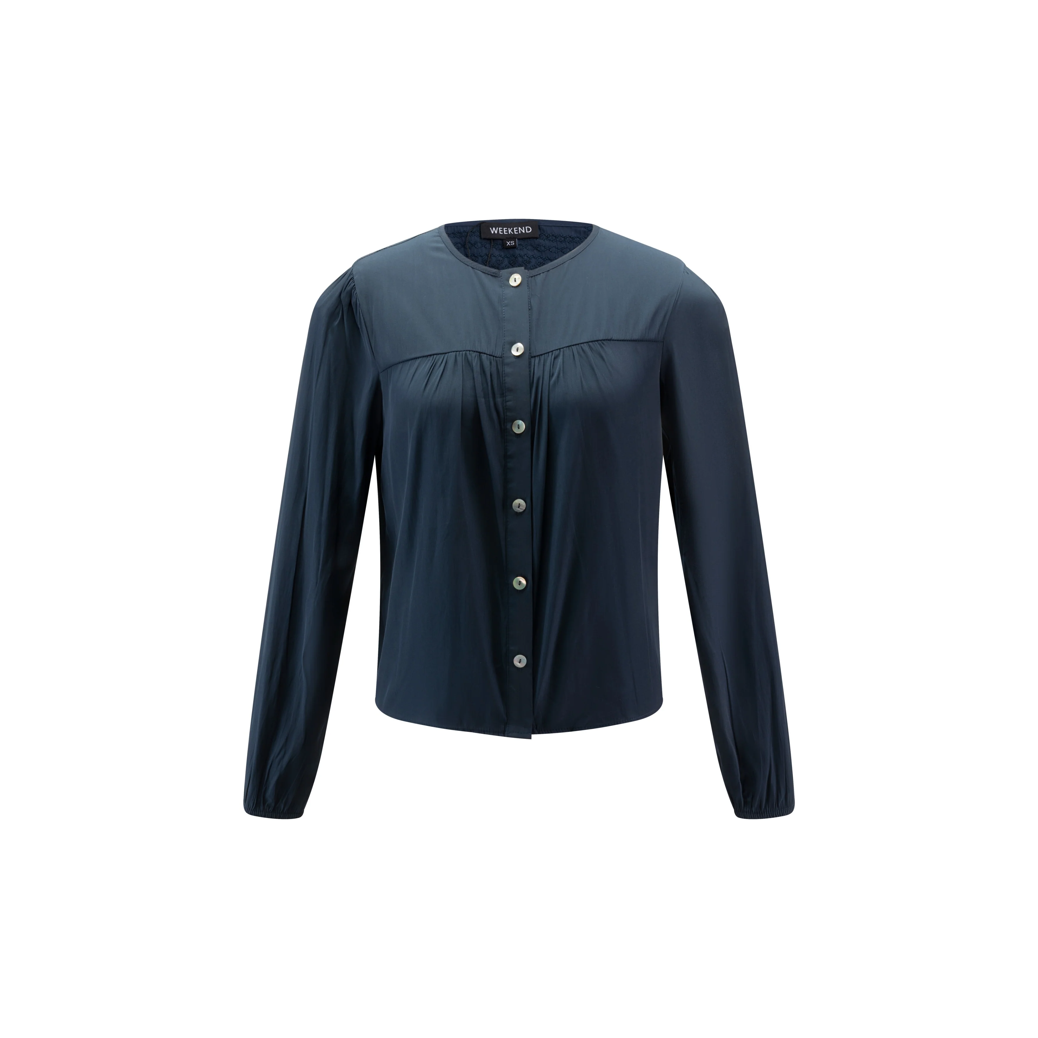 Blue Silk Embroidered Top - Image 2