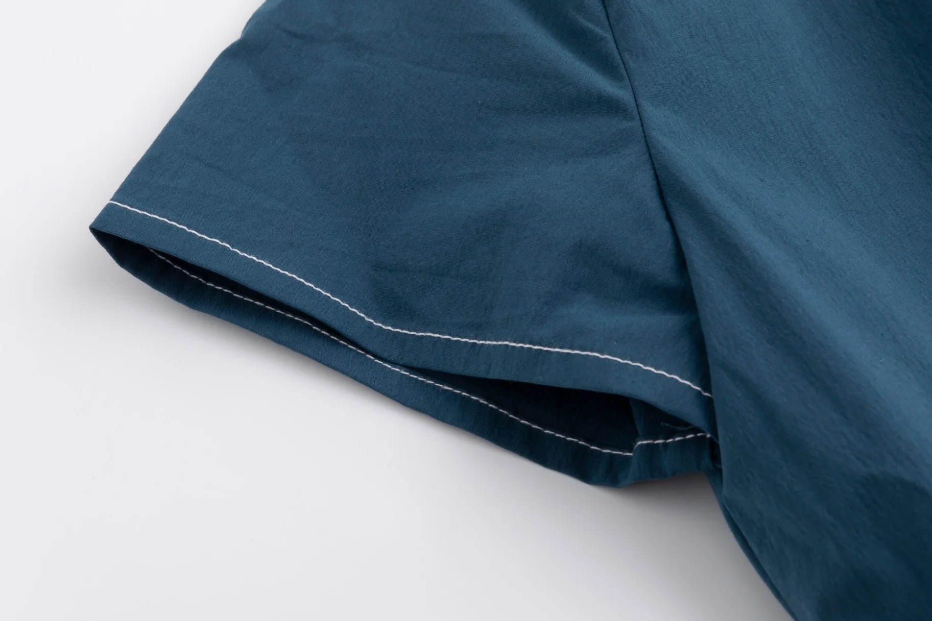 Cotton Jumper with Embroidered Belt - Blue - Image 3
