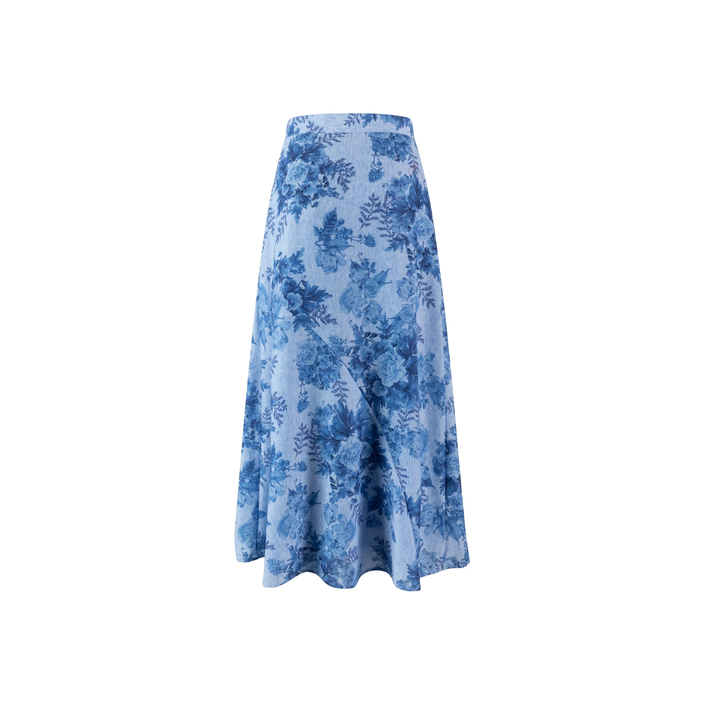 Blur On Blue Floral Skirt - Image 3