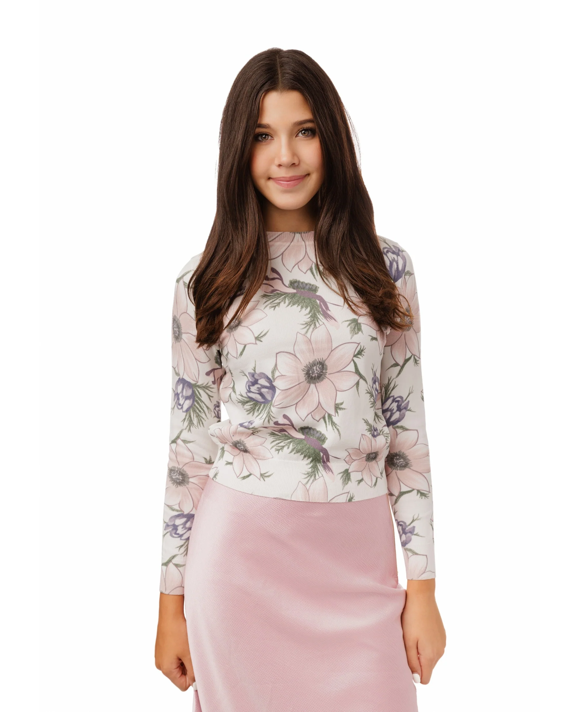 Blush Satin Slip Skirt - Image 2