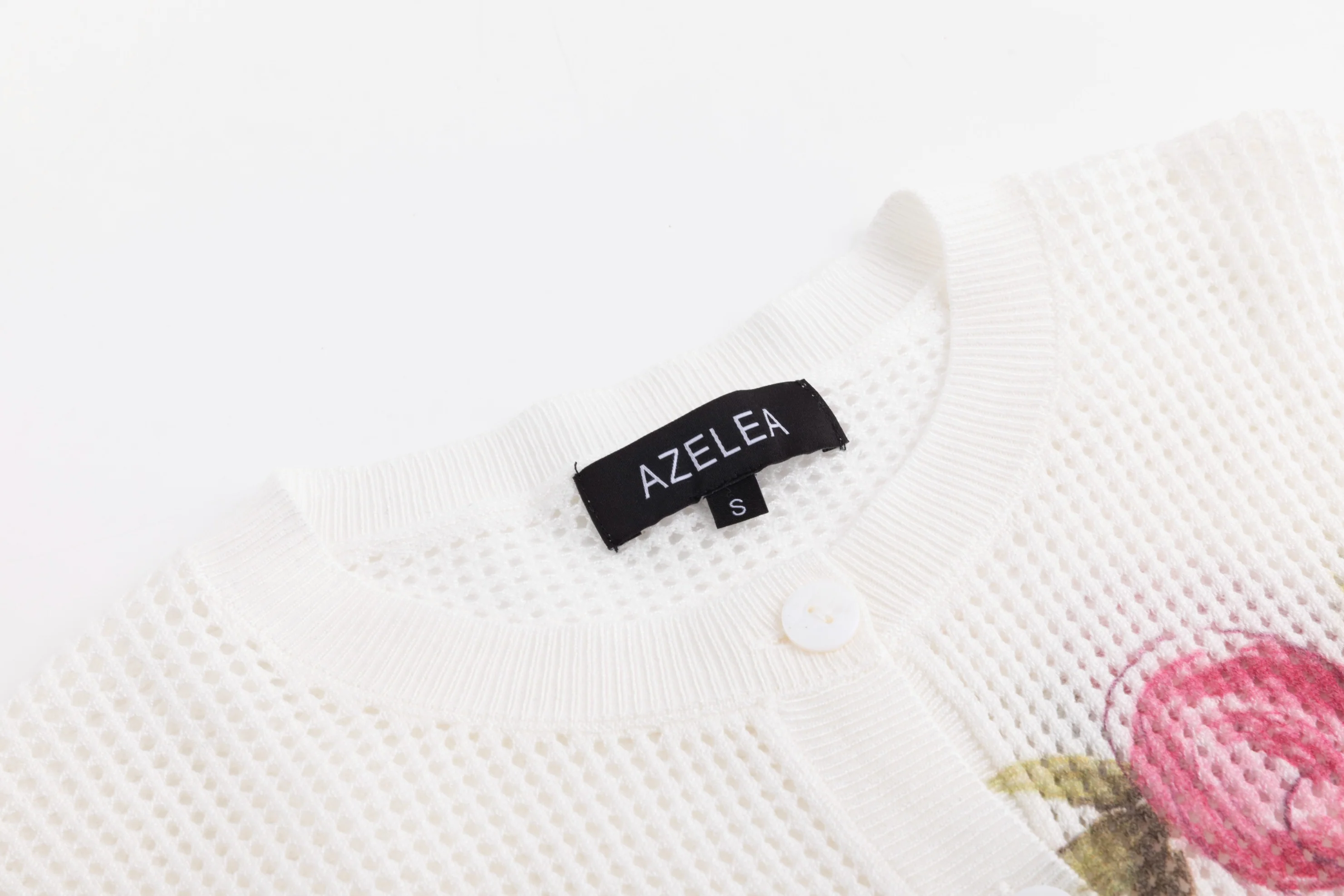 Box Hole Knit Painted Floral Sweater - Image 4
