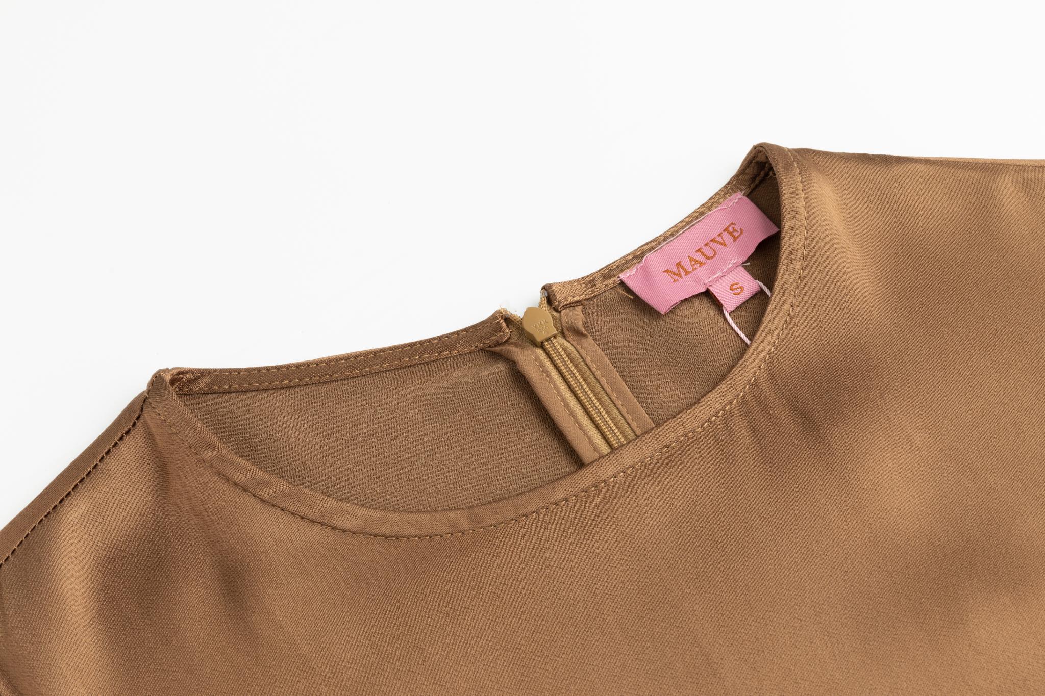 Brown Satin Jumper - Image 4