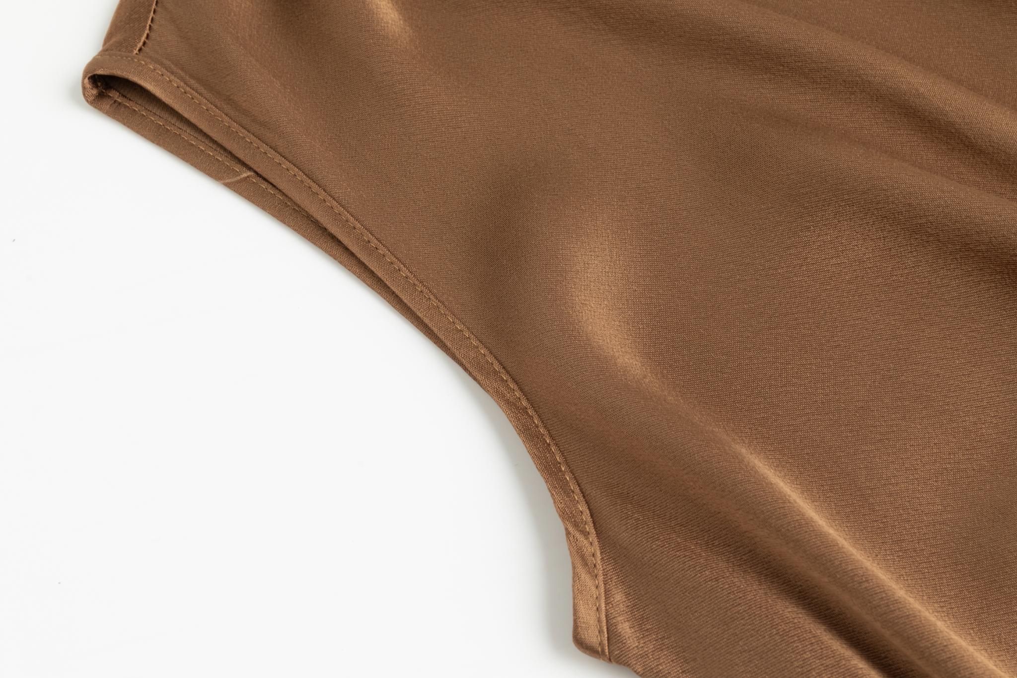 Brown Satin Jumper - Image 5