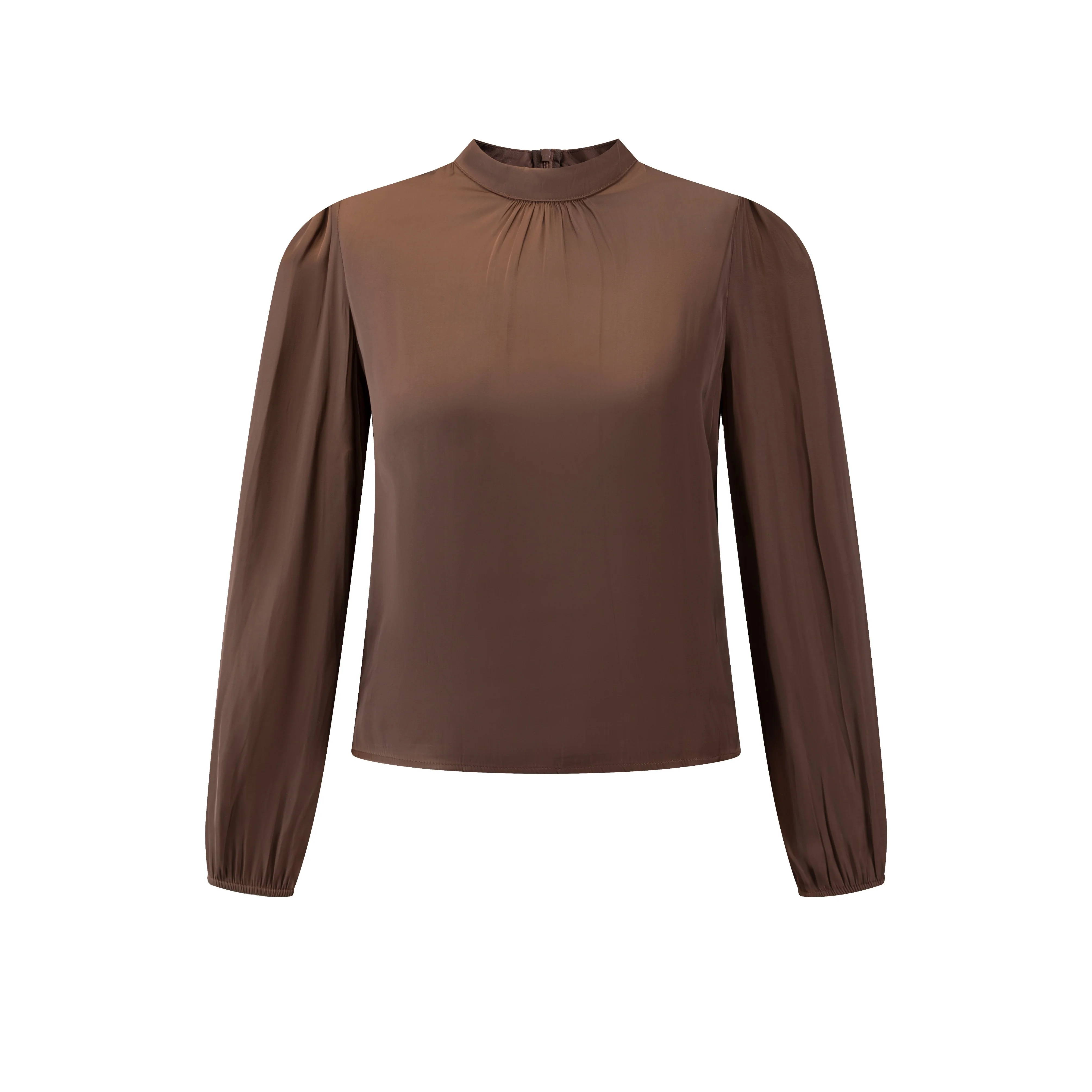 Brown Silk Top - Image 2