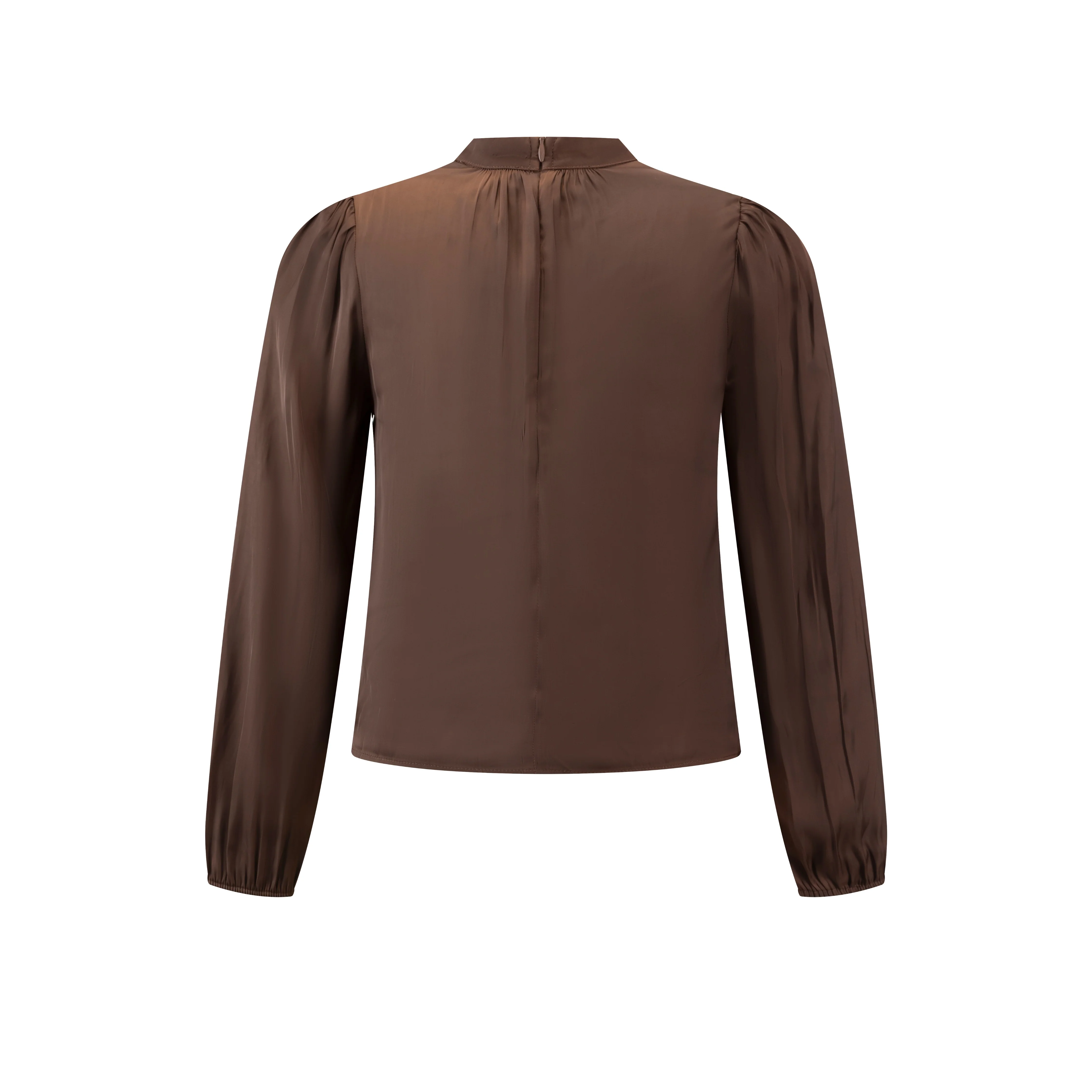 Brown Silk Top - Image 3