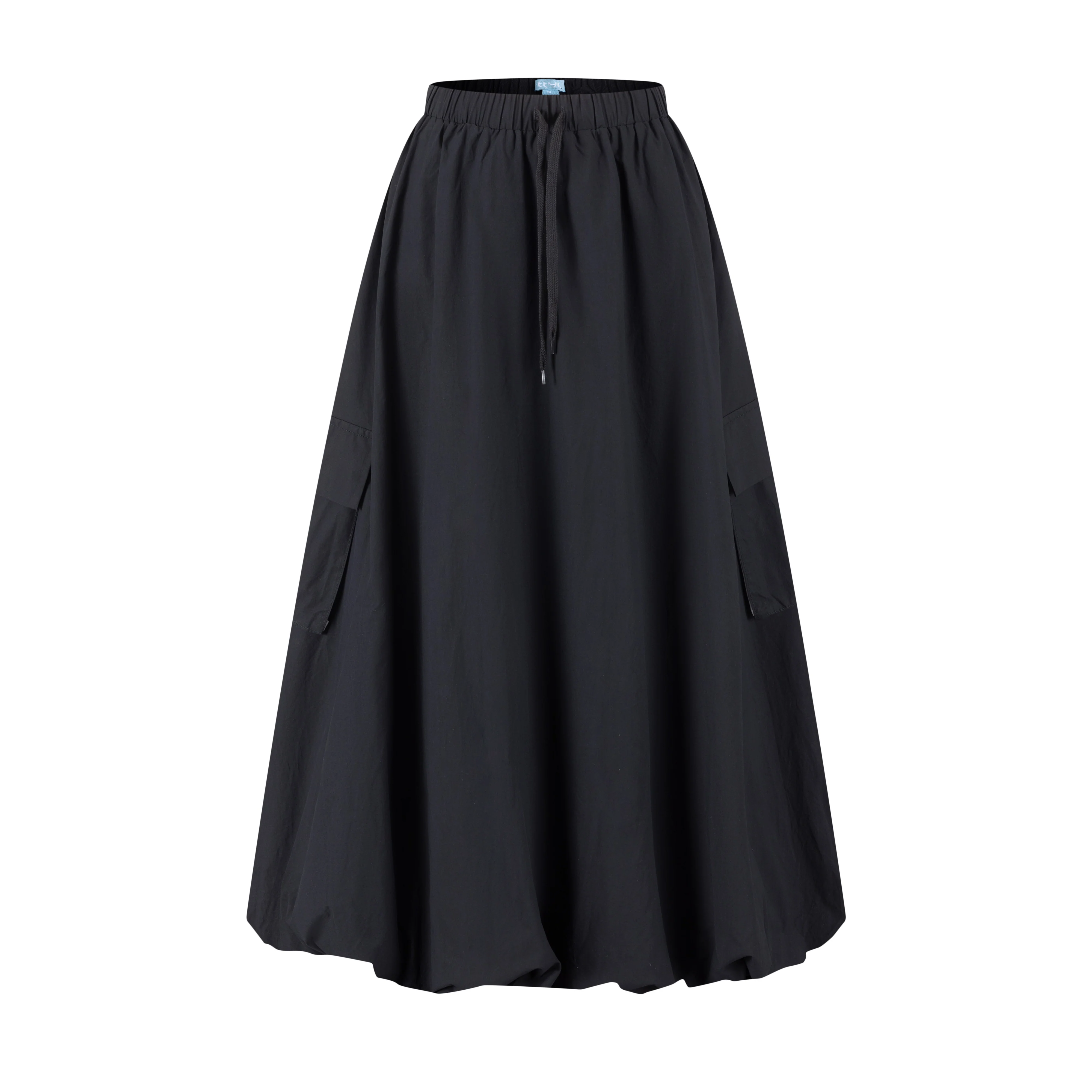 Black Bubble Skirt w/ Cargo Pocket - Image 2