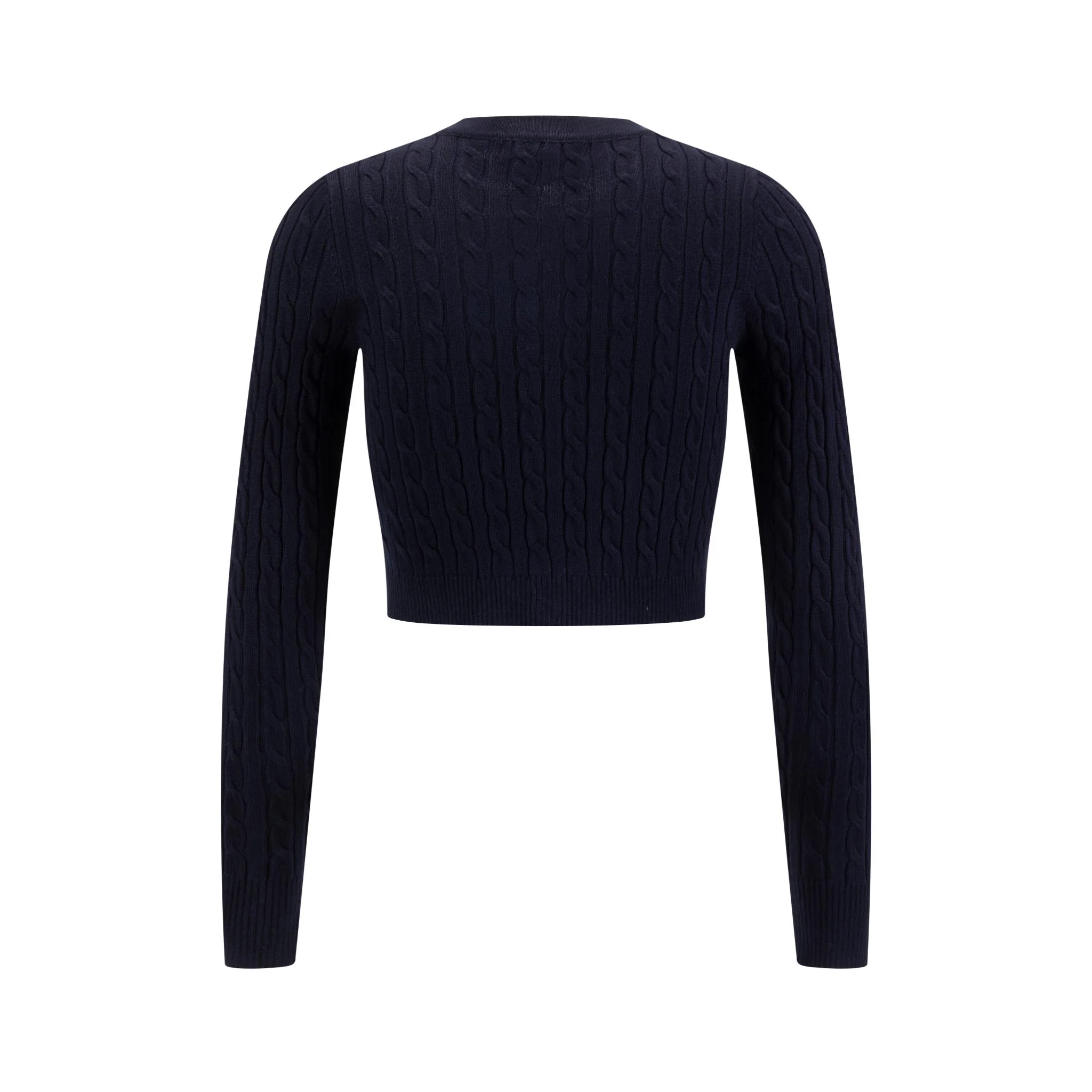 Cable Knit Cardigan - Blue - Image 2