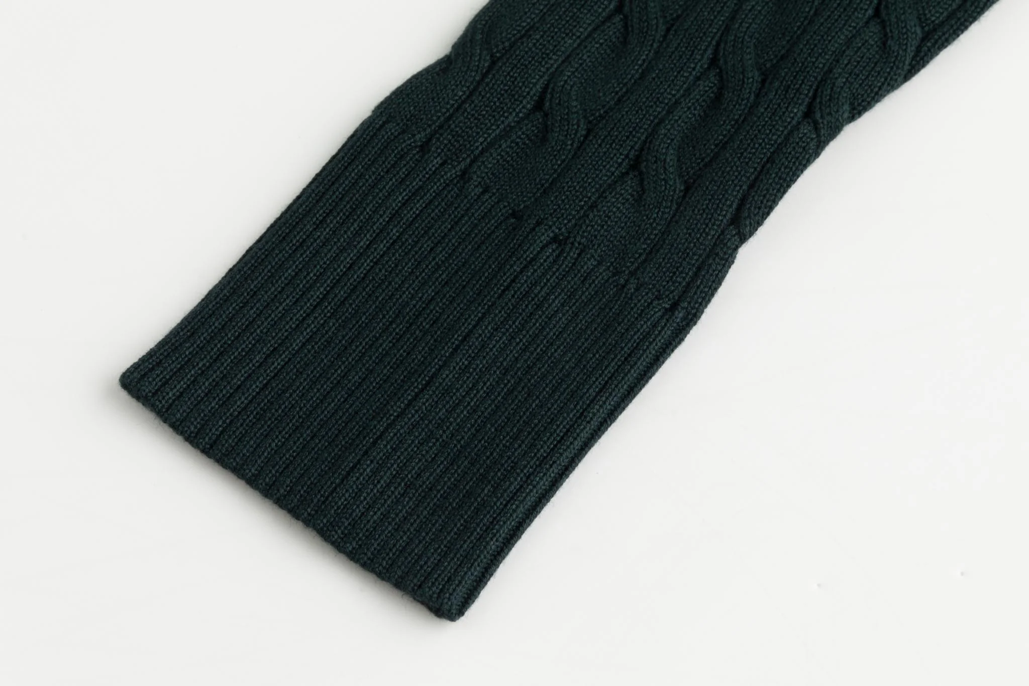 Cable Knit Cardigan - Green - Image 6