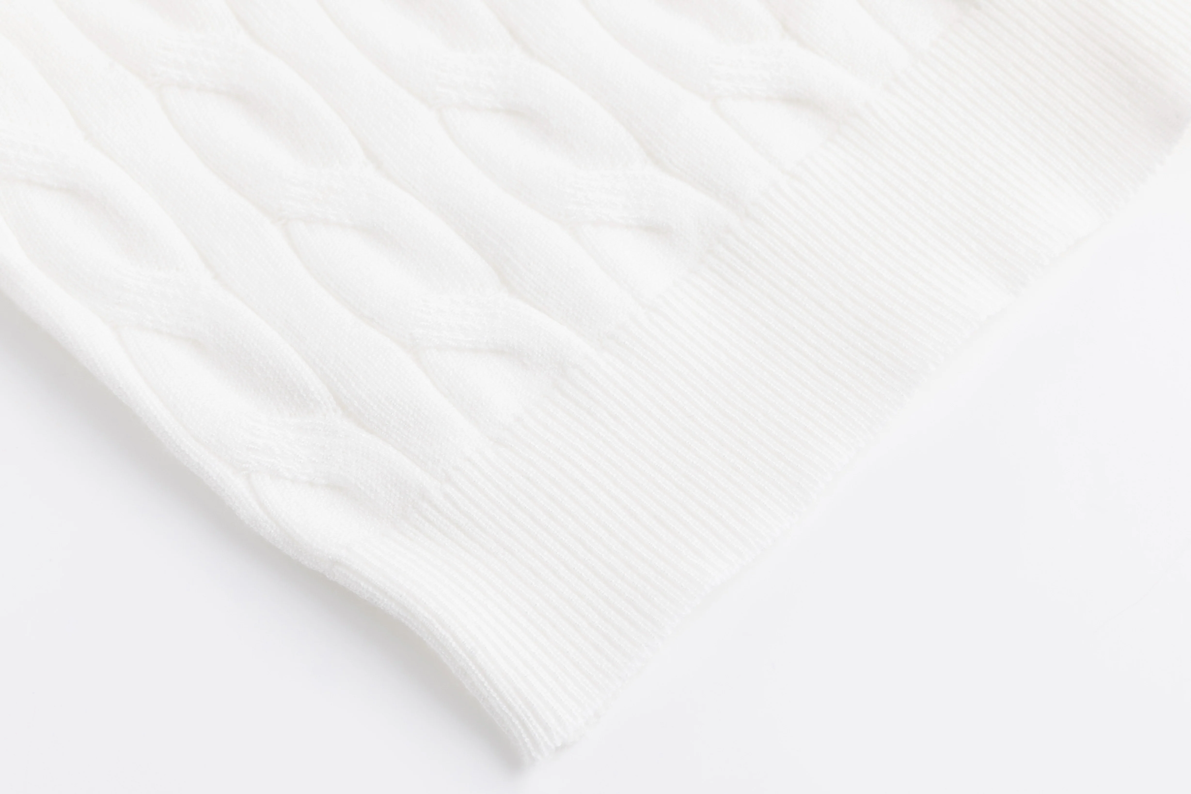 Cable Knit Cardigan With Detailed Buttons - Ivory - Image 3