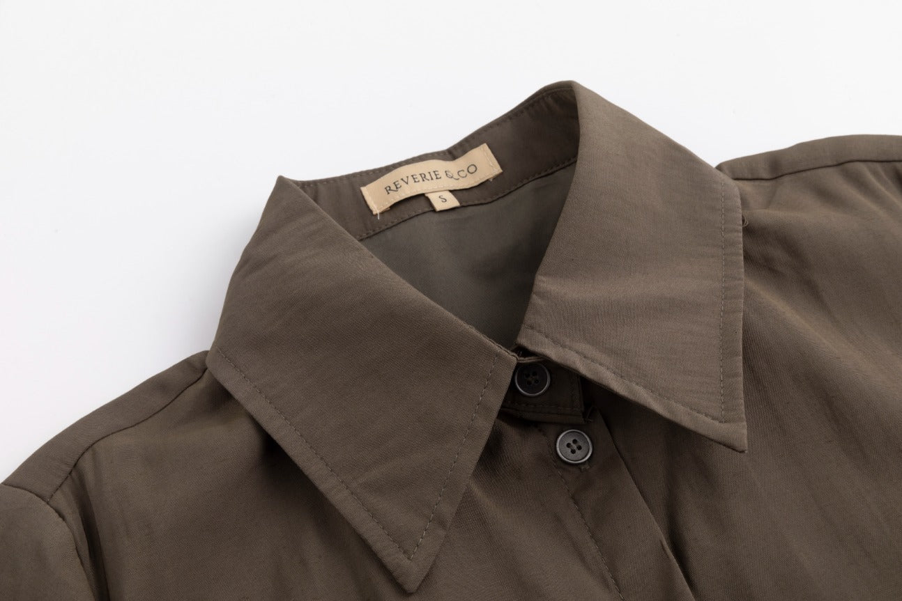 Cargo Linen Dress - Fawn - Image 4