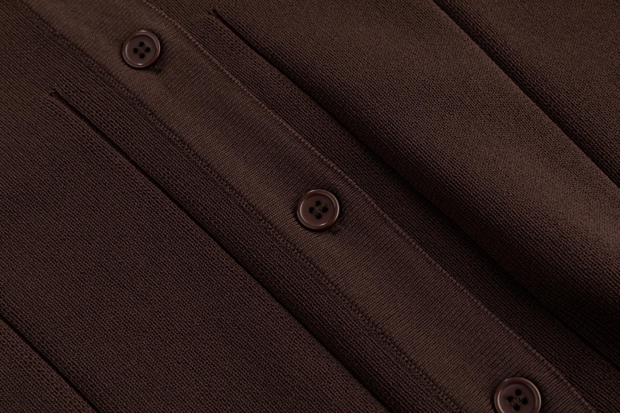 Chocolate Brown Seem Cardigan - Image 4