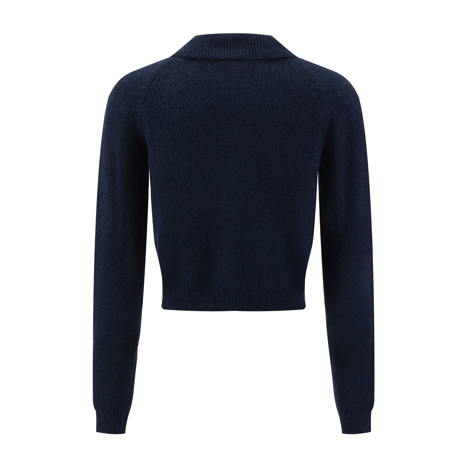 Colored Bee Button Knit Cardigan - Navy - Image 3