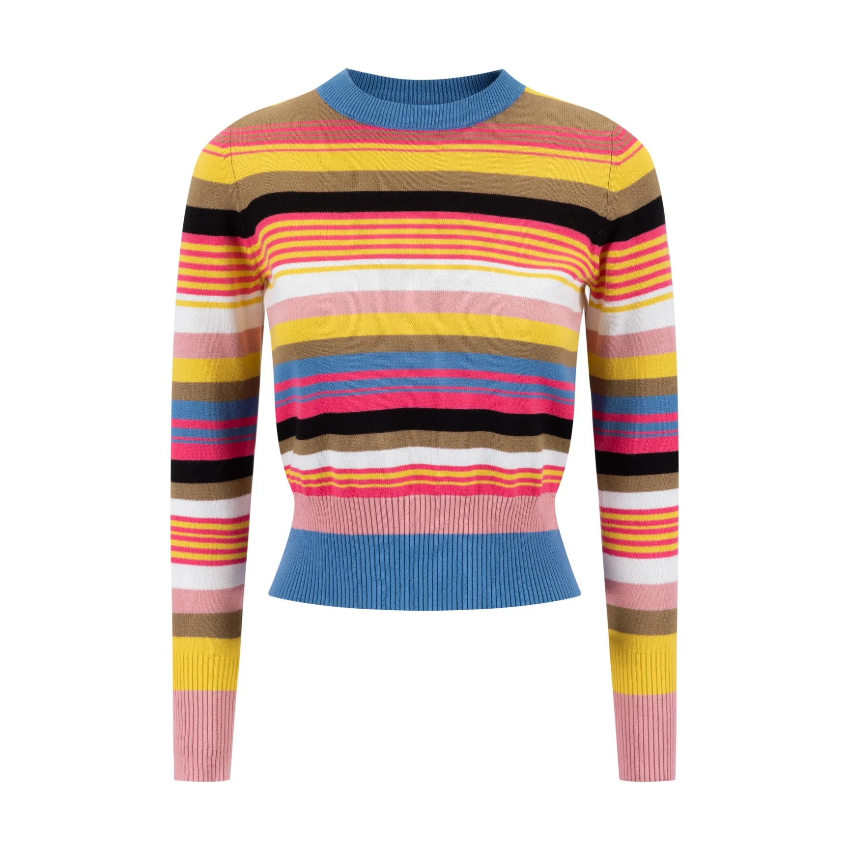 Colorful Knit Stripped Sweater - Image 3