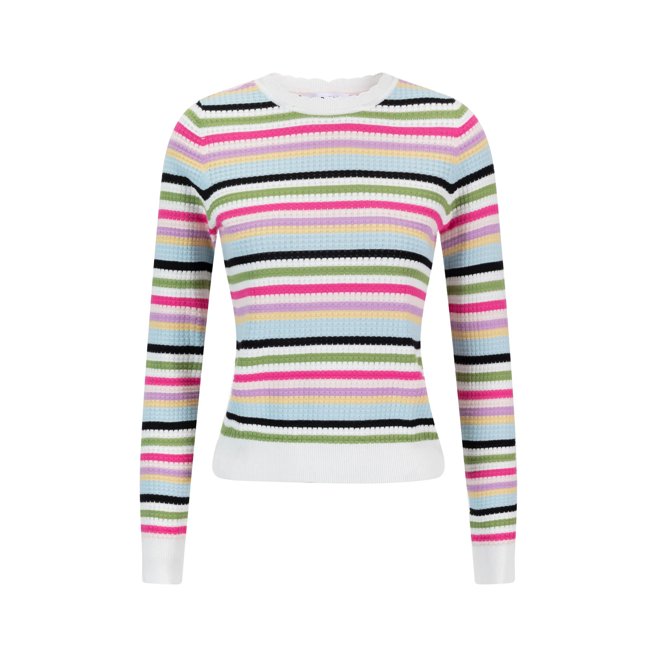 Colorful Striped Knit Top - Image 2
